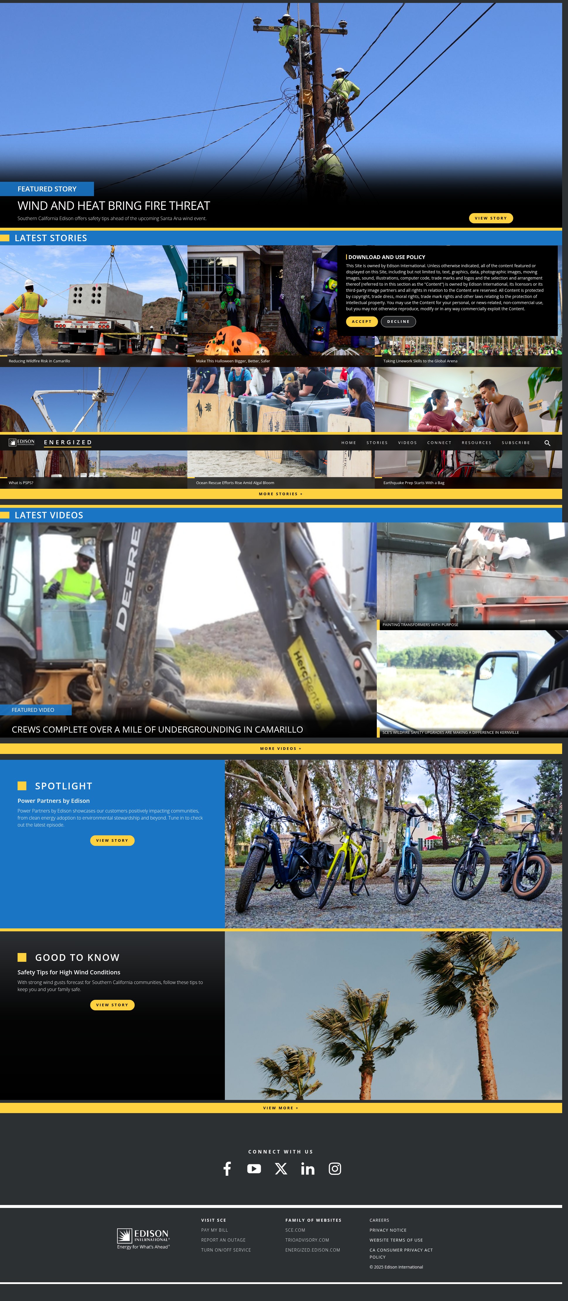Screenshot of energized.edison.com
