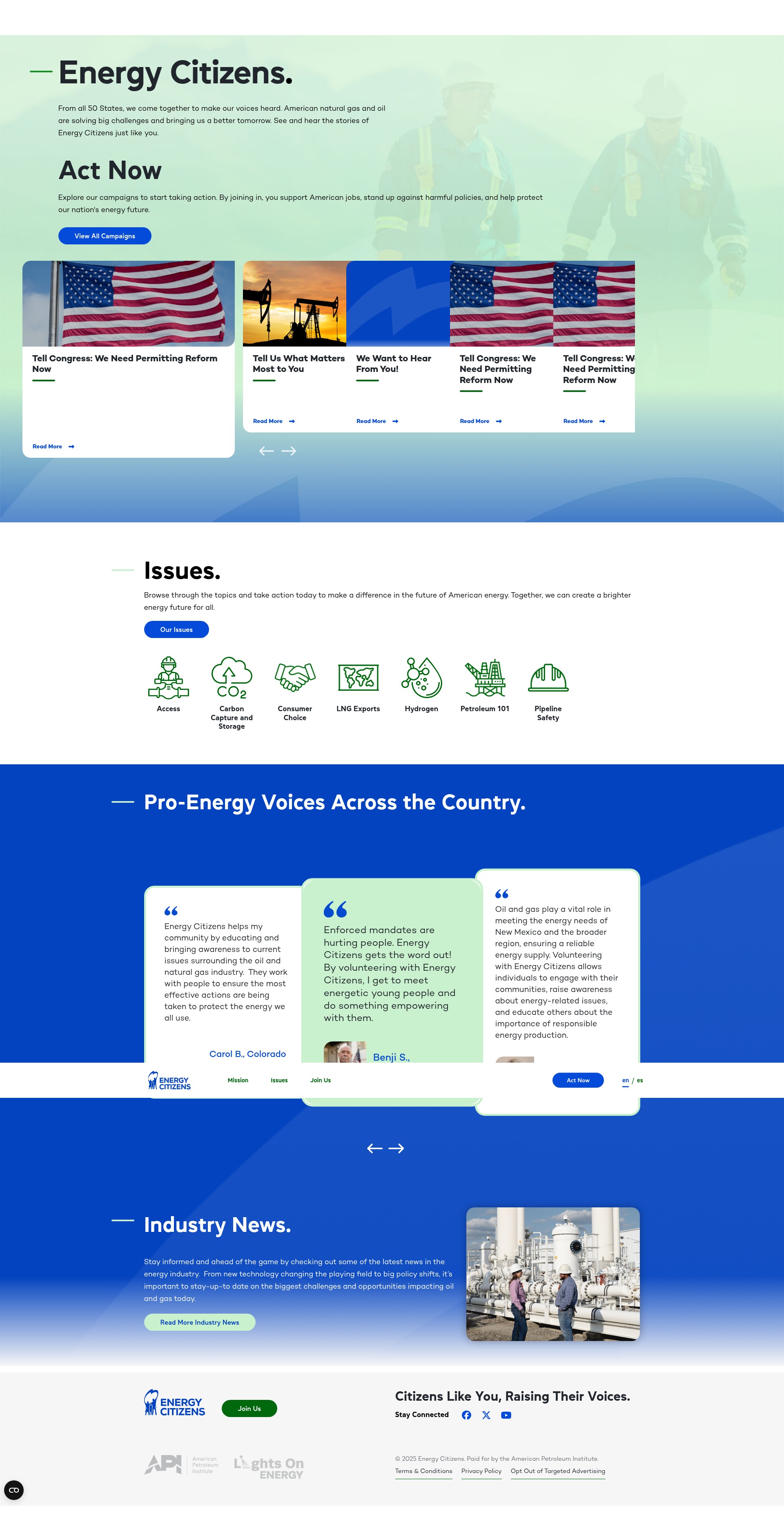 Screenshot of energycitizens.org