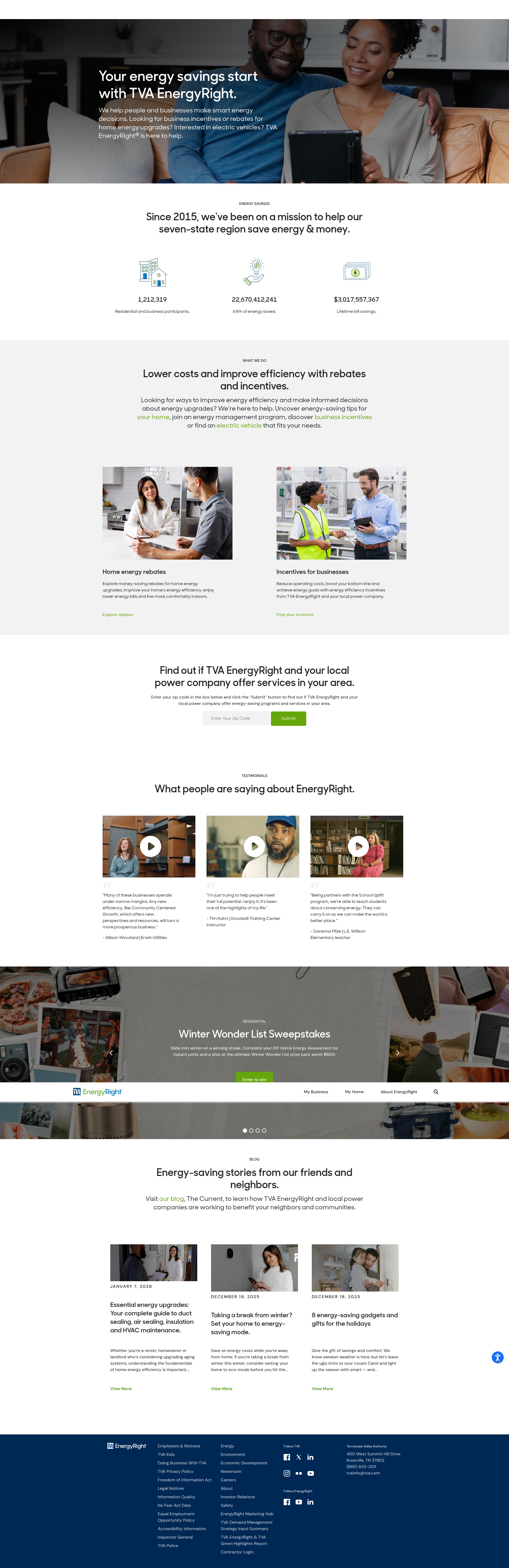 Screenshot of energyright.com