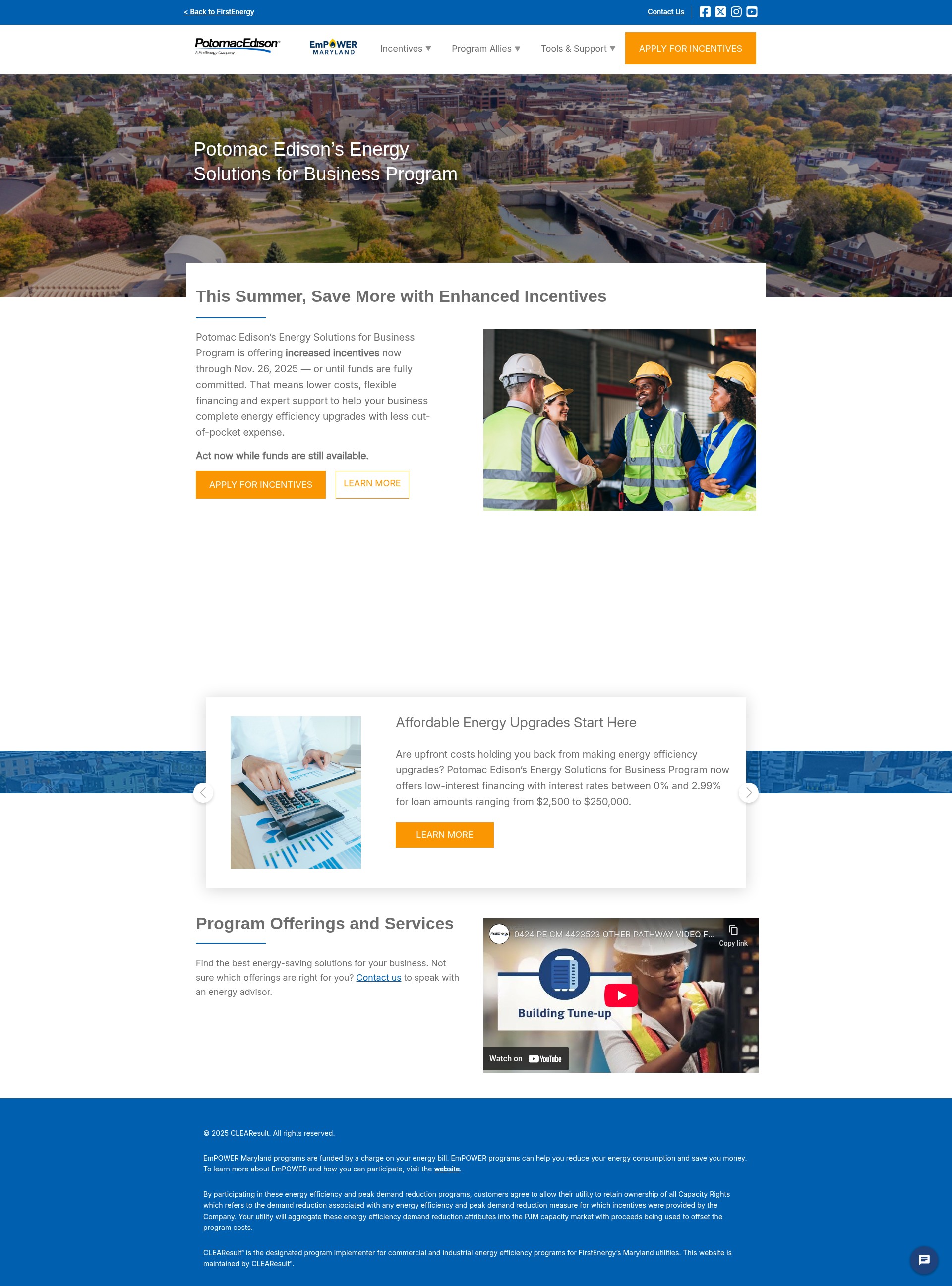 Screenshot of energysavemd-bizsolutions.com