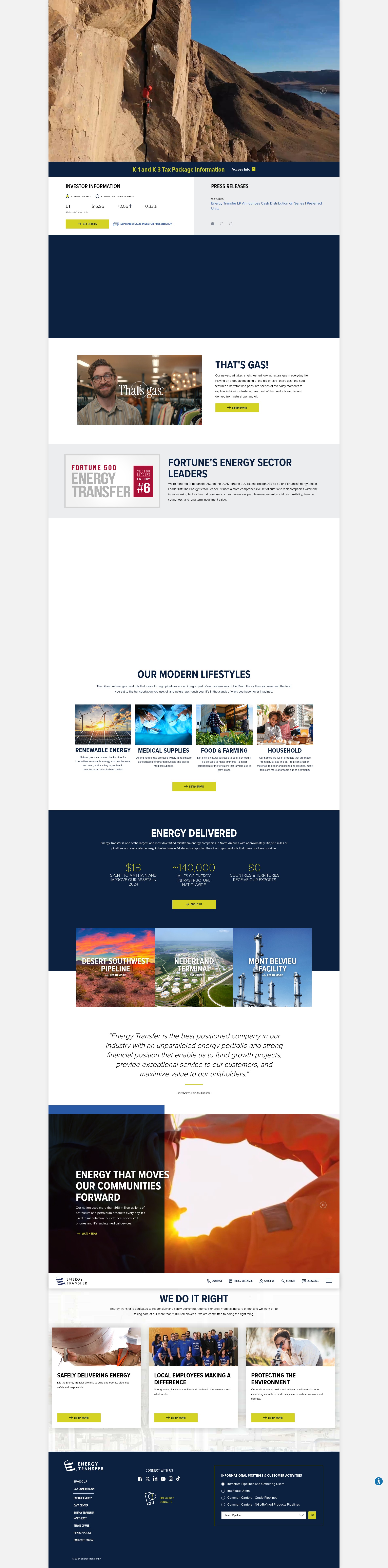 Screenshot of energytransfer.com