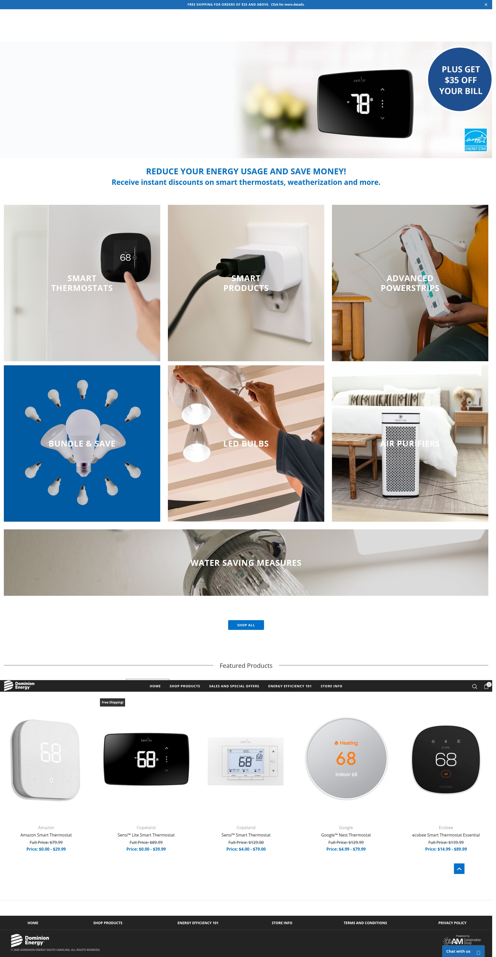 Screenshot of energywiseshop.com
