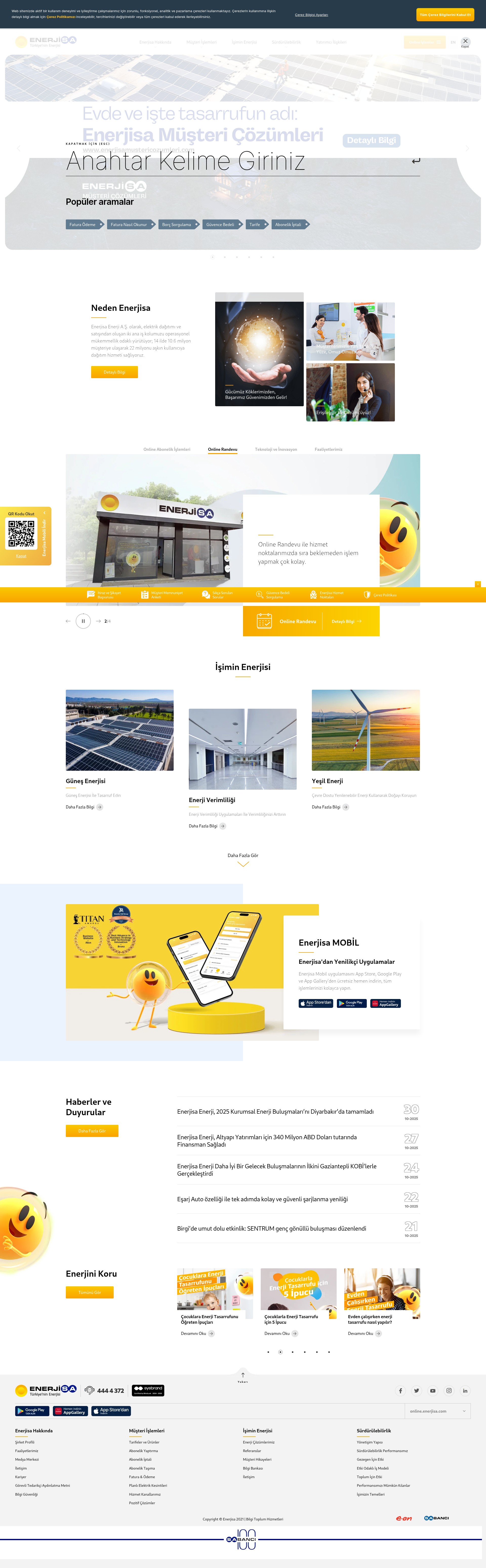 Screenshot of enerjisa.com.tr