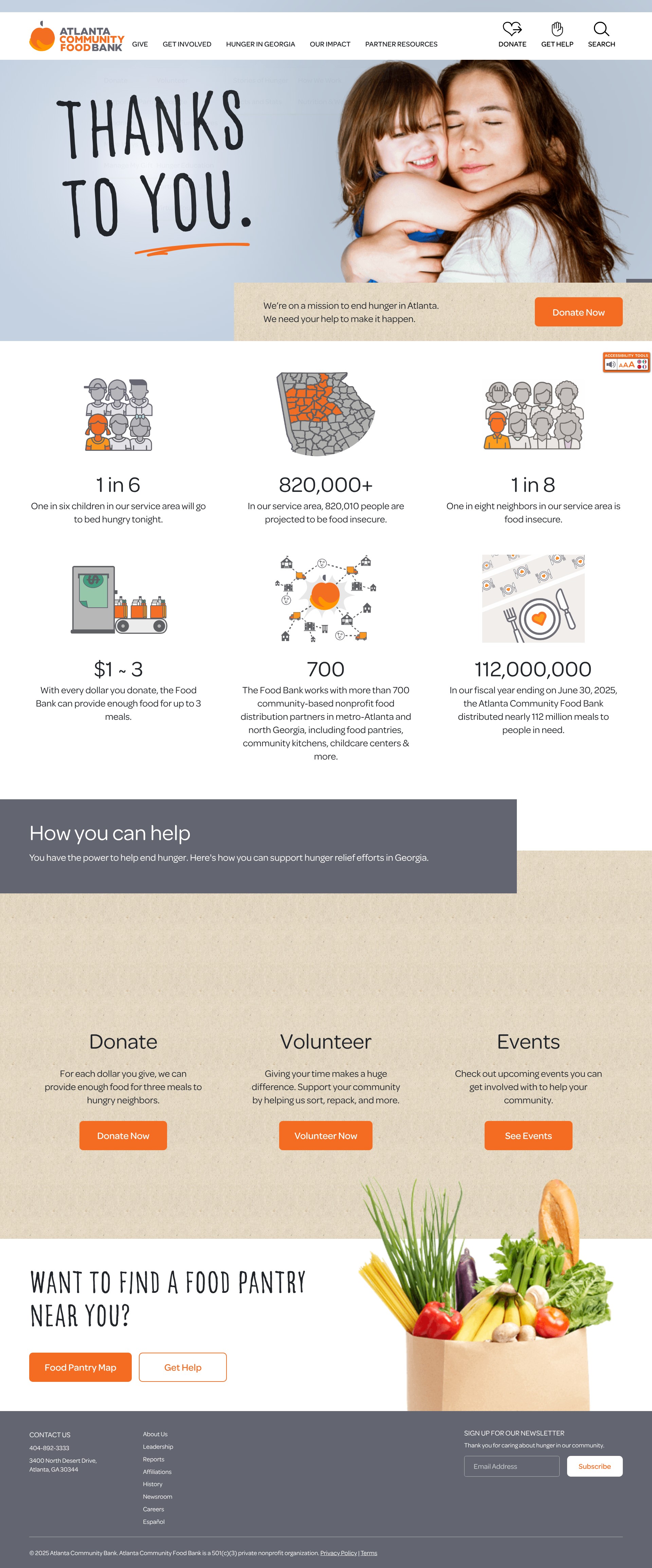 Screenshot of engage.acfb.org