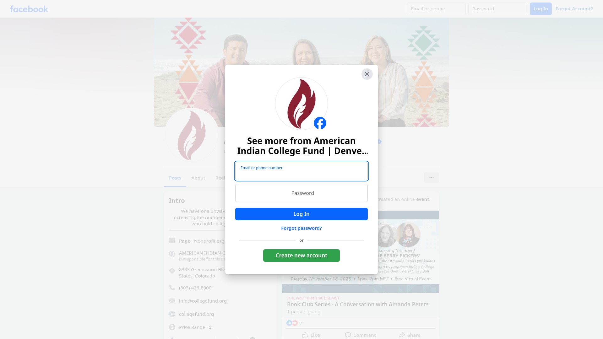 Screenshot of engage.collegefund.org