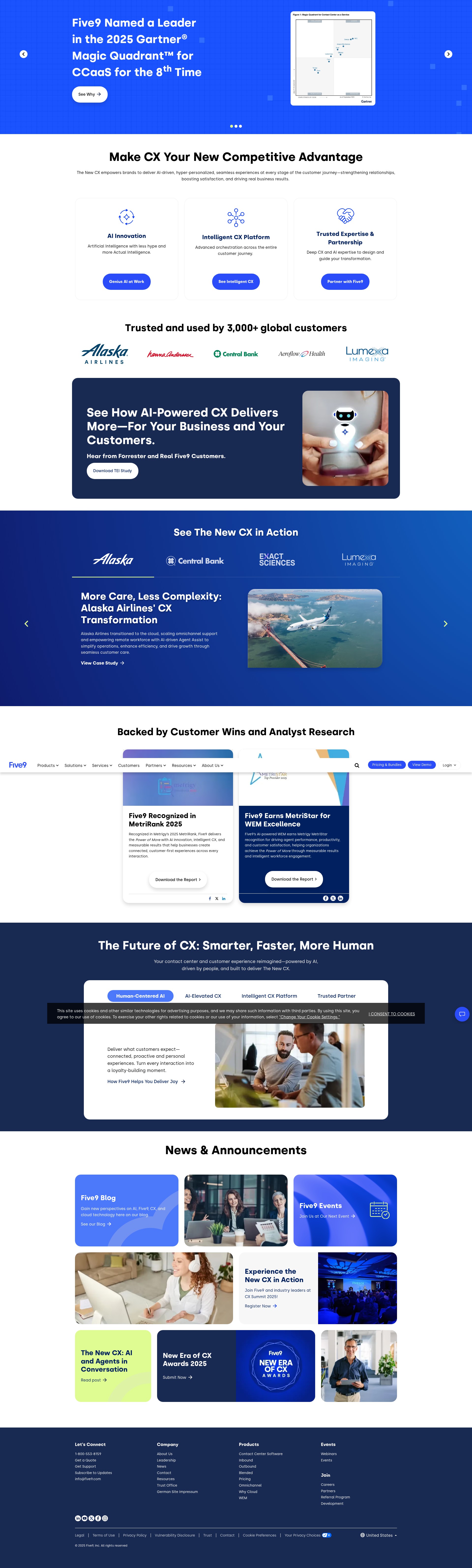 Screenshot of engage.five9.com
