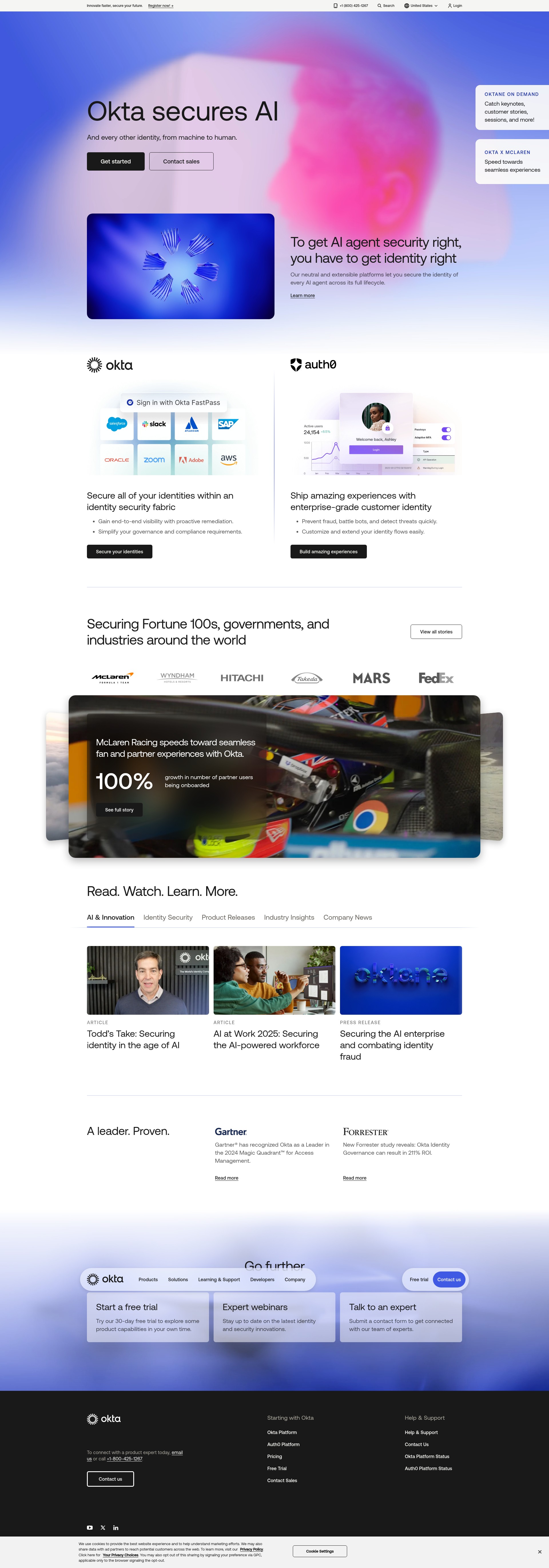 Screenshot of engage.okta.com