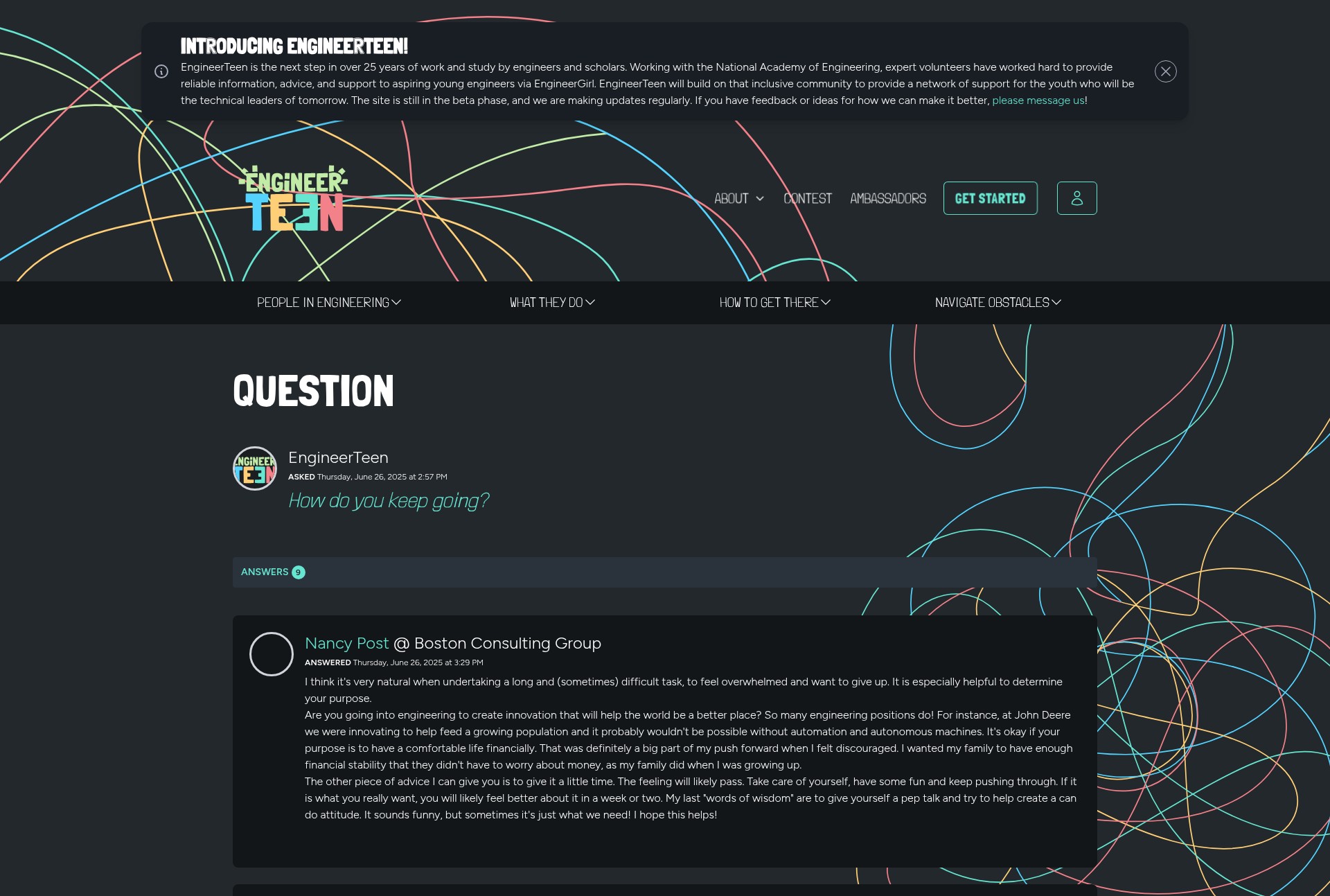 Screenshot of engineerteen.org