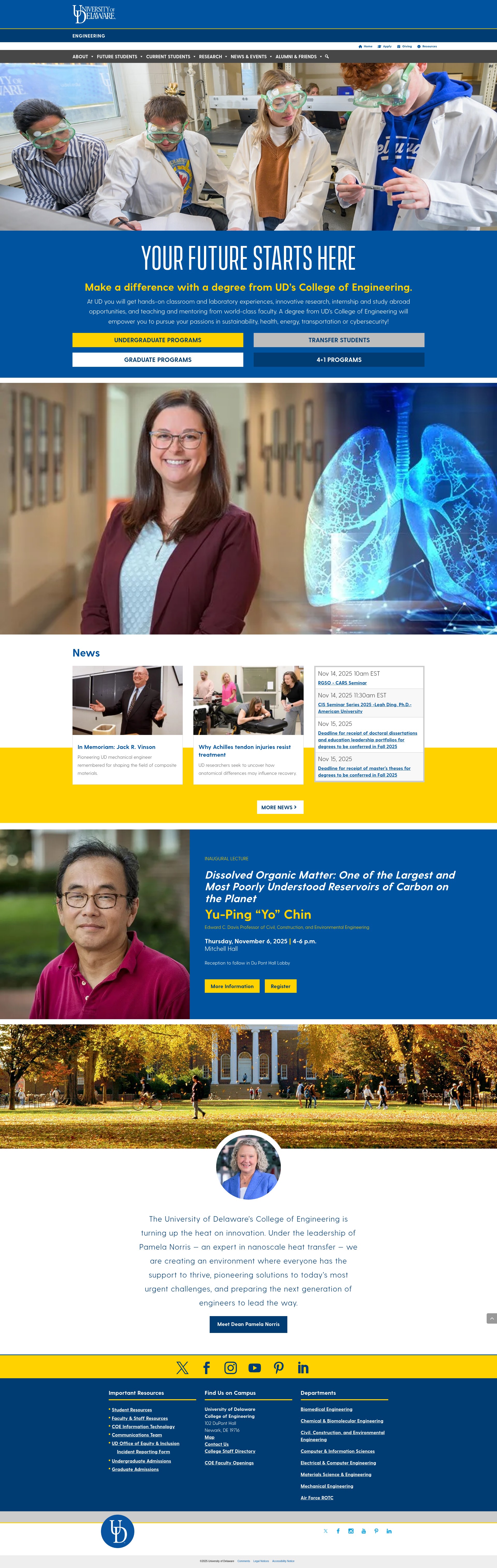 Screenshot of engr.udel.edu