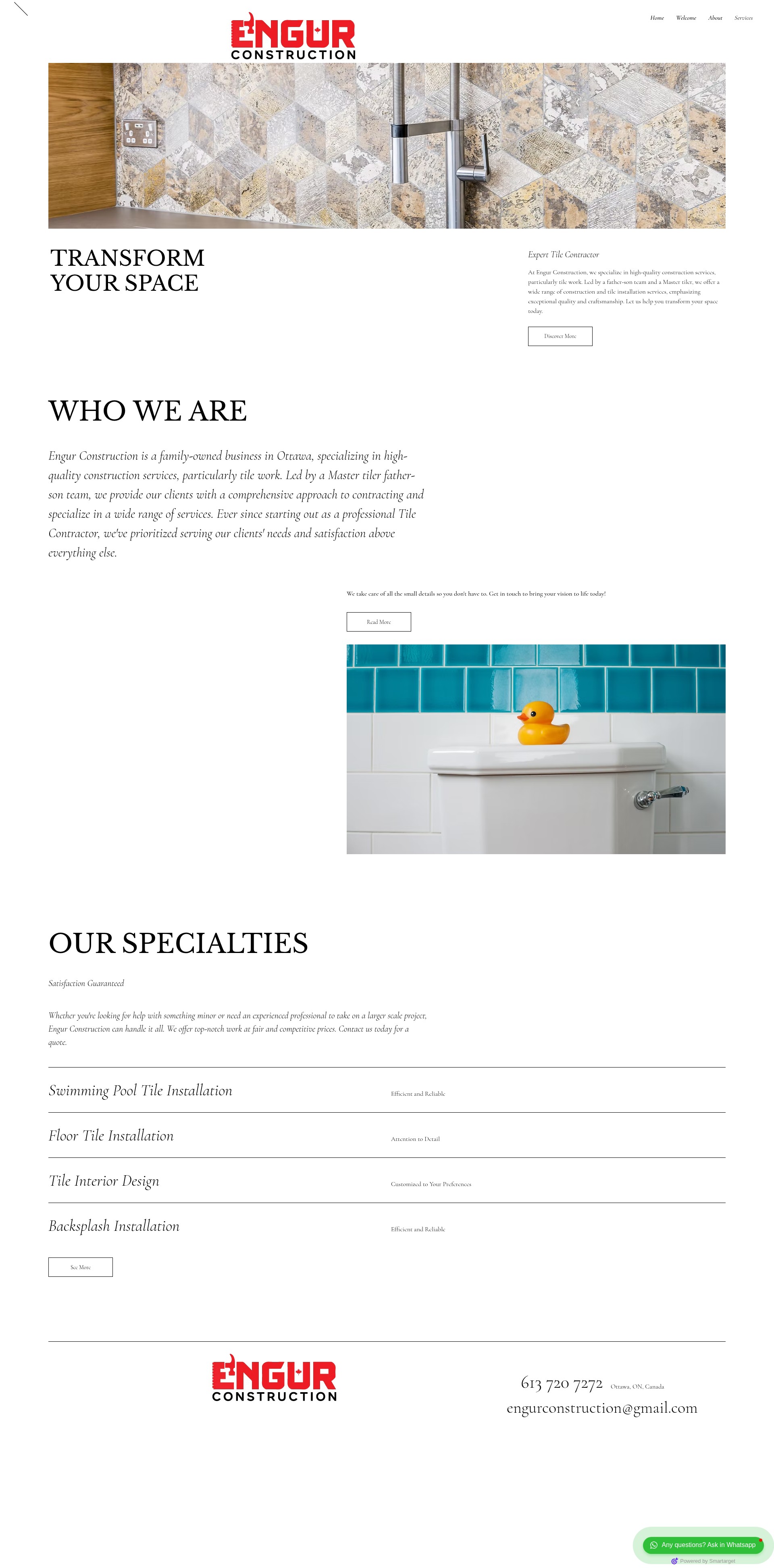 Screenshot of engurconstruction.ca
