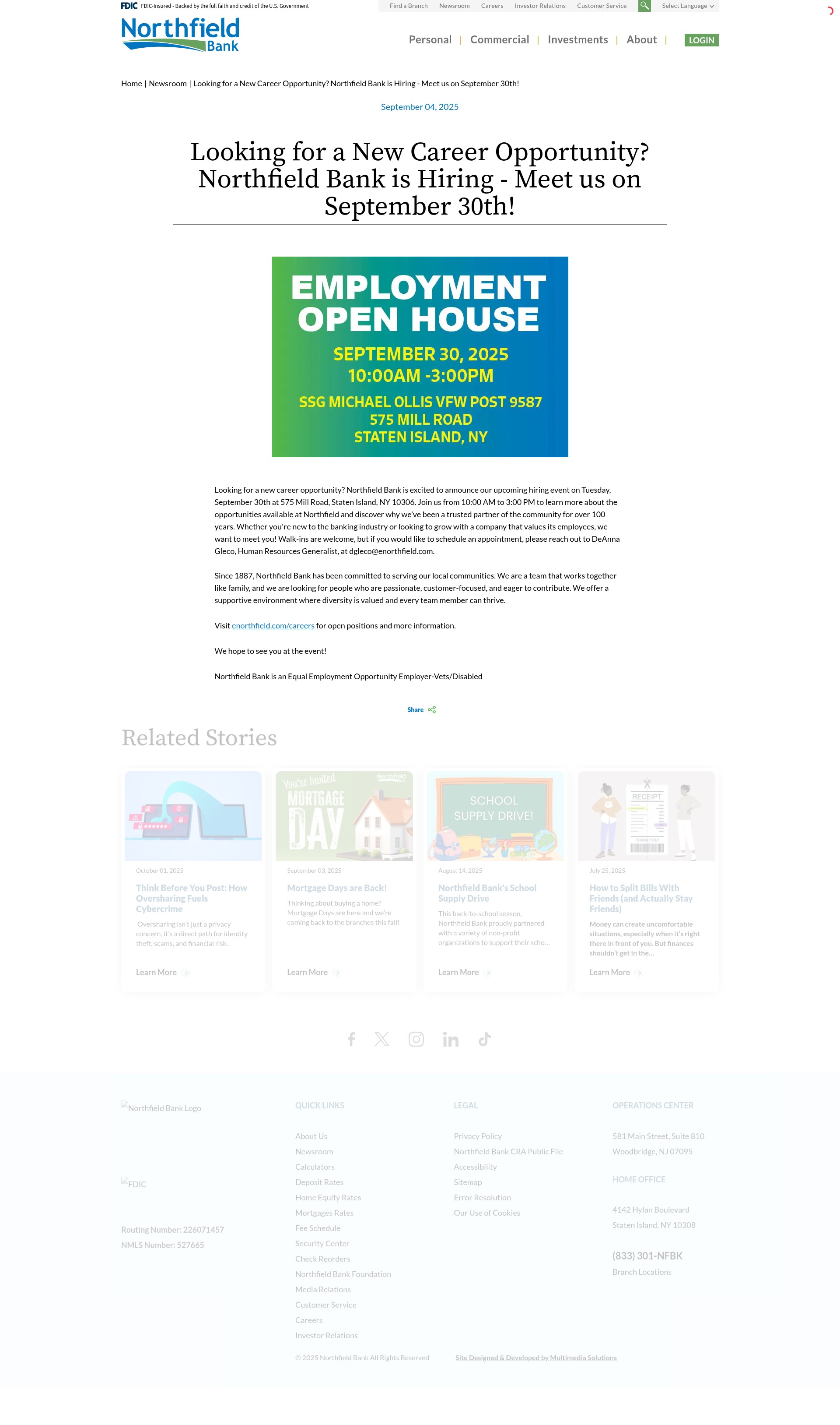 Screenshot of enorthfield.com