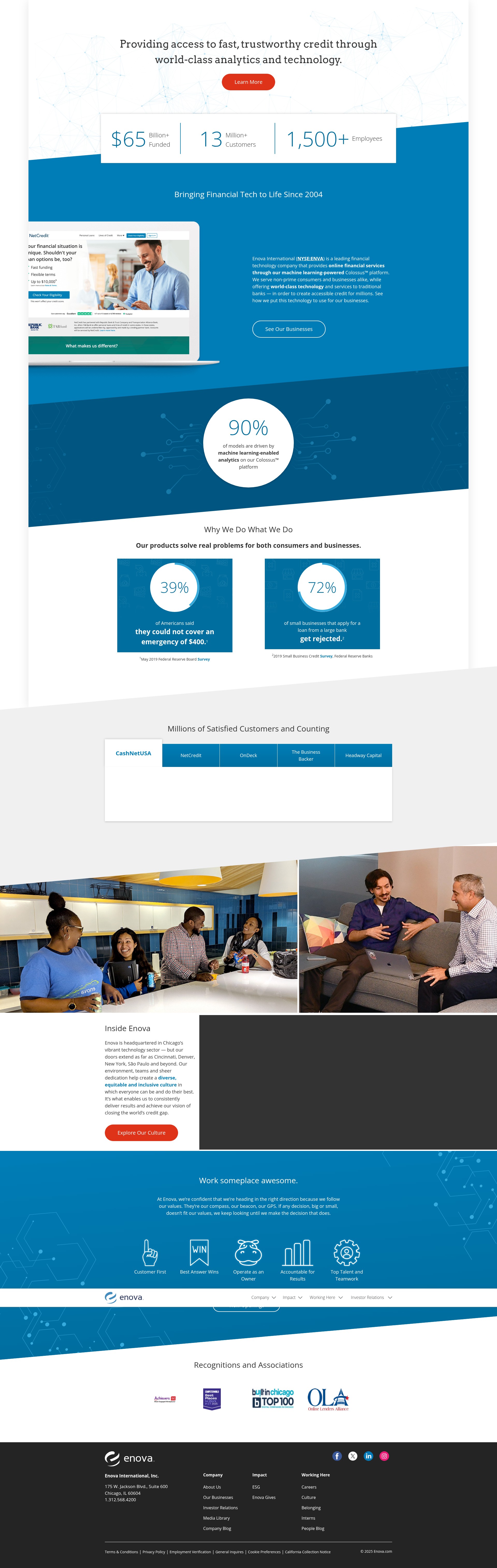 Screenshot of enova.com