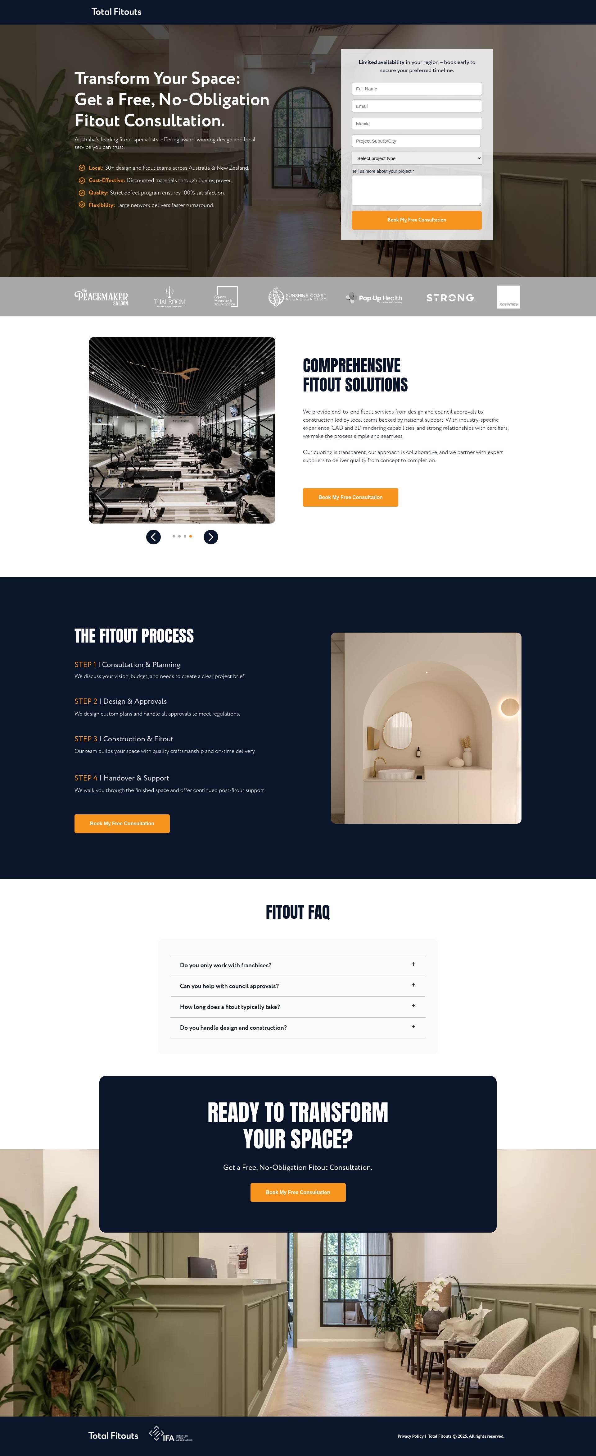 Screenshot of enquire.totalfitouts.com.au