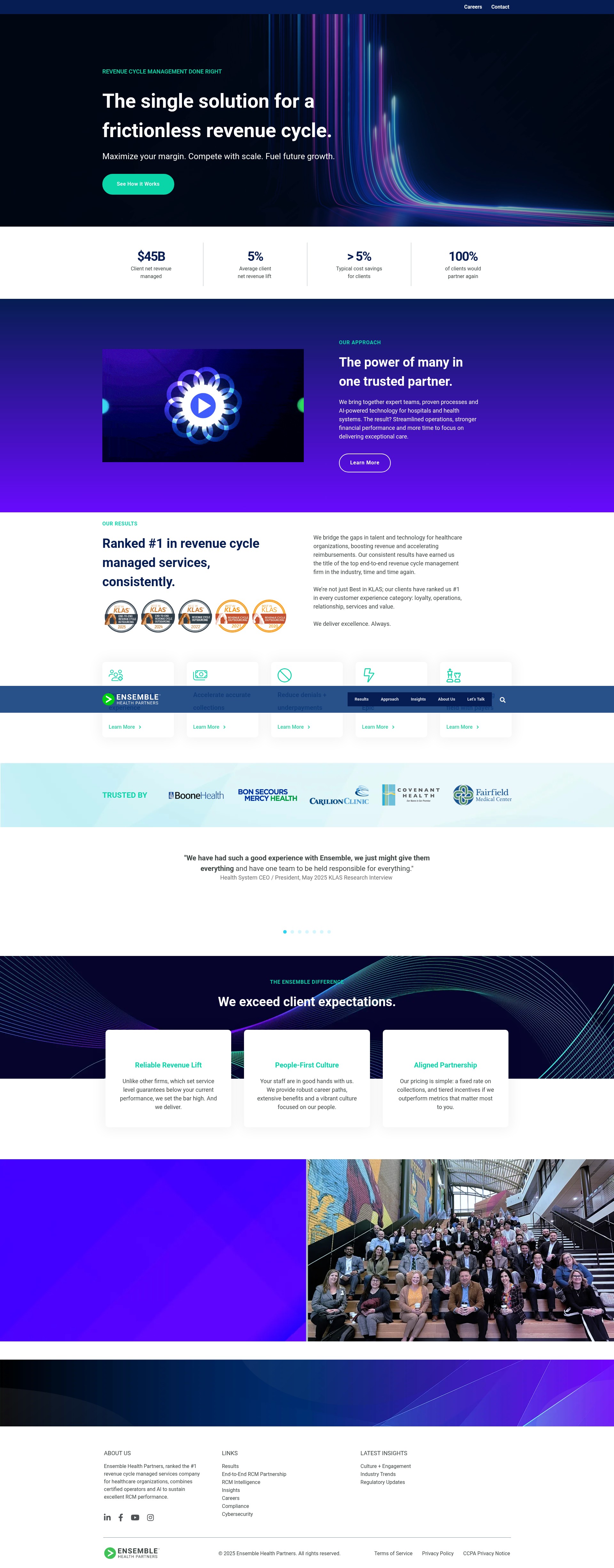 Screenshot of ensemblehp.com