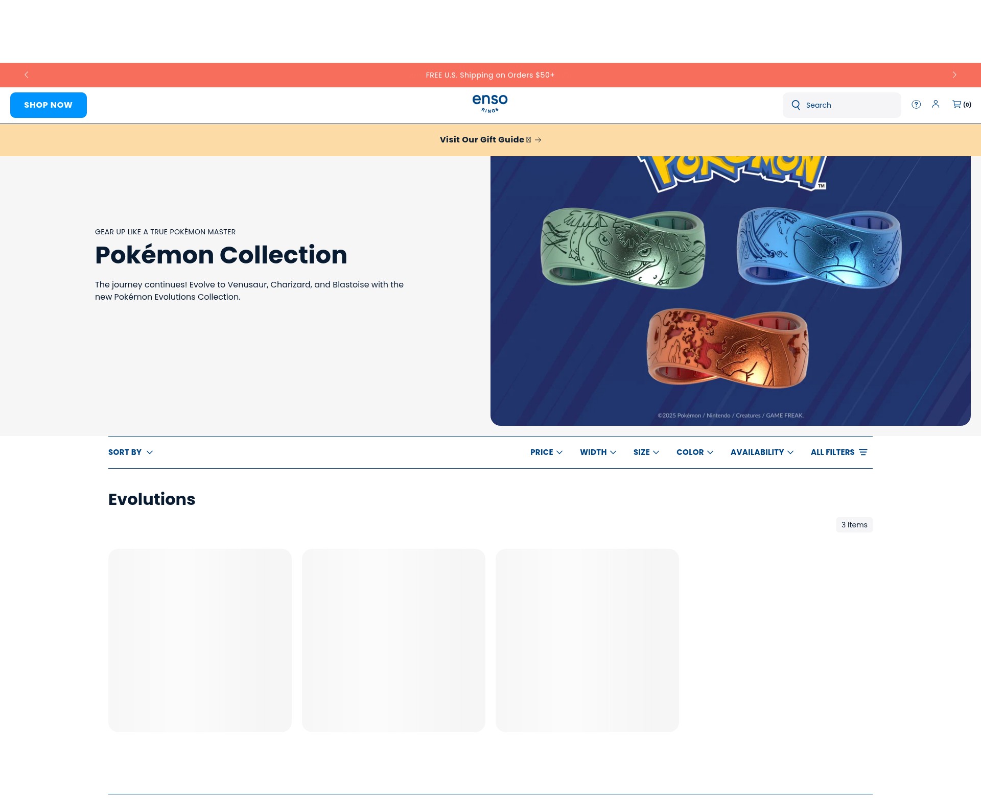 Screenshot of ensorings.com