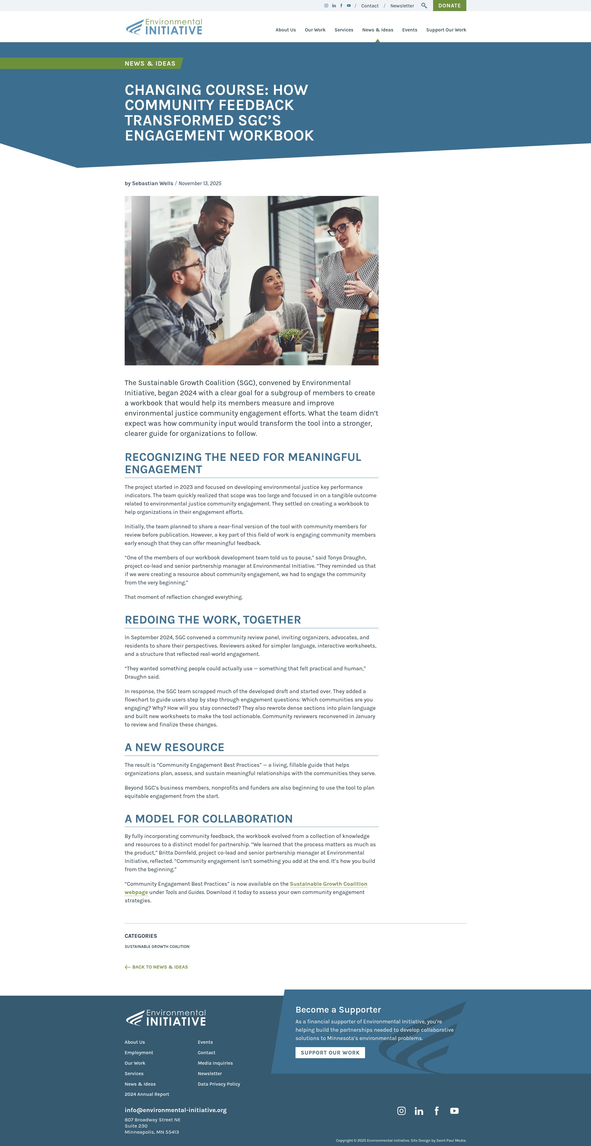 Screenshot of environmental-initiative.org