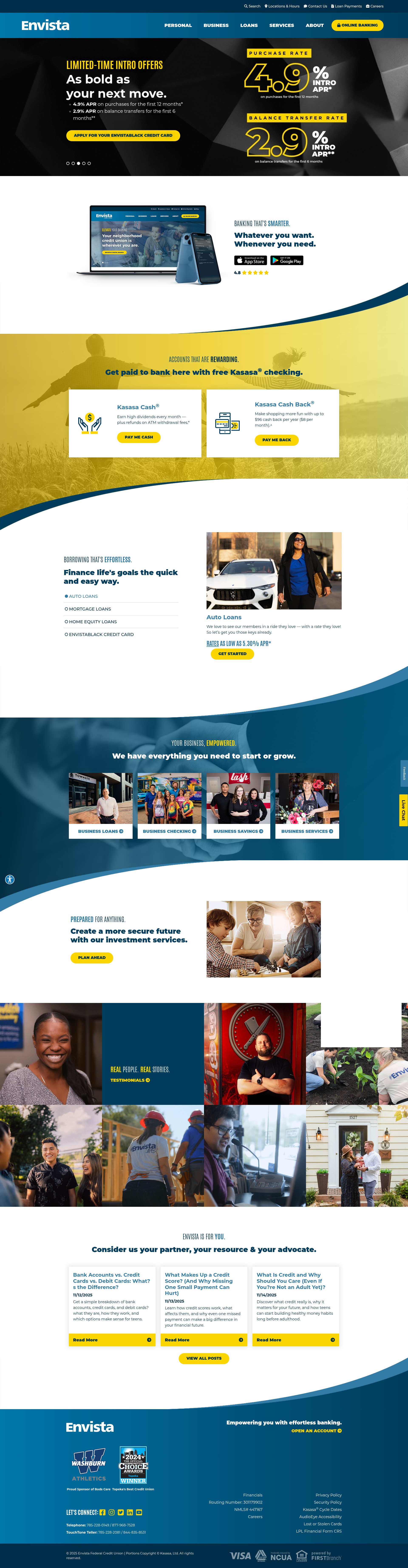 Screenshot of envistacu.com