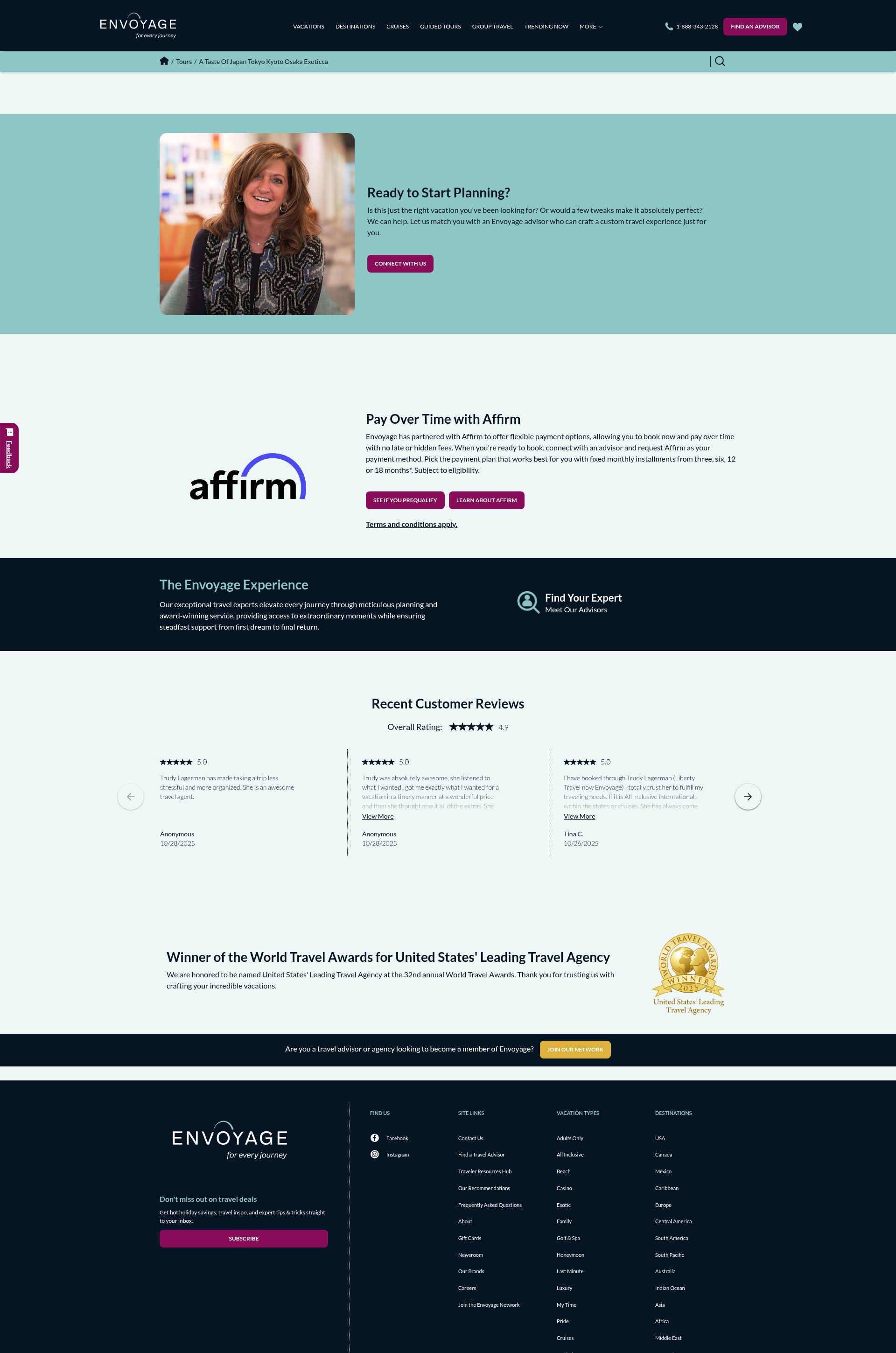 Screenshot of envoyage.com