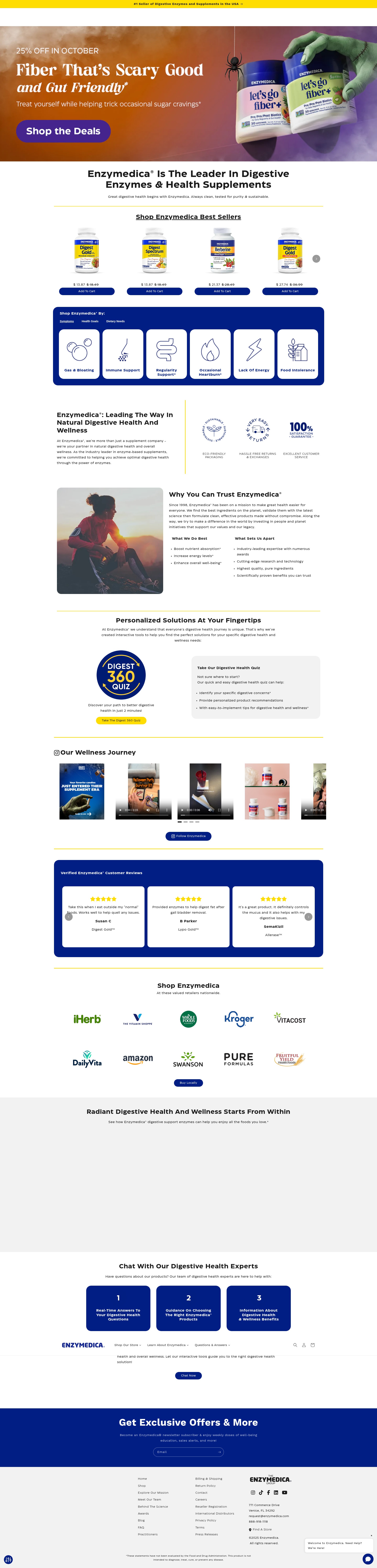 Screenshot of enzymedica.com