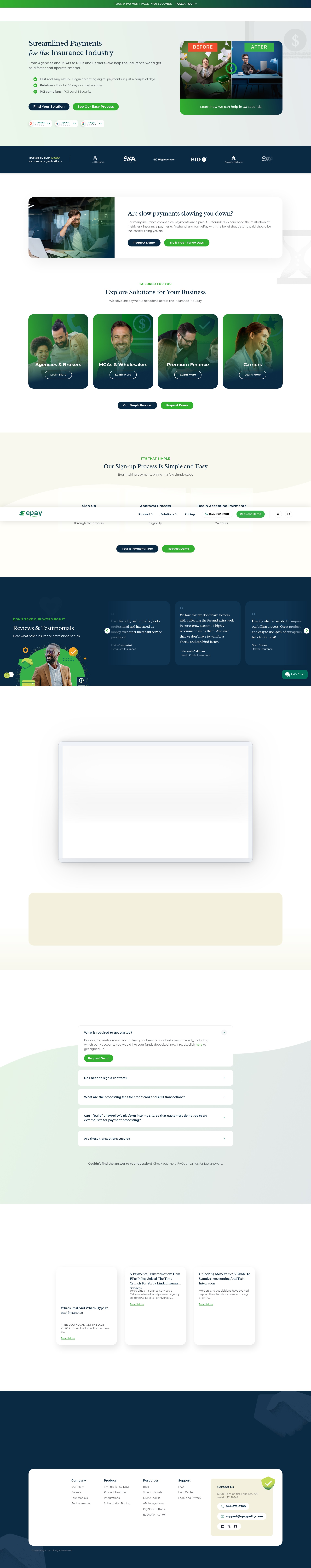 Screenshot of epaypolicy.com