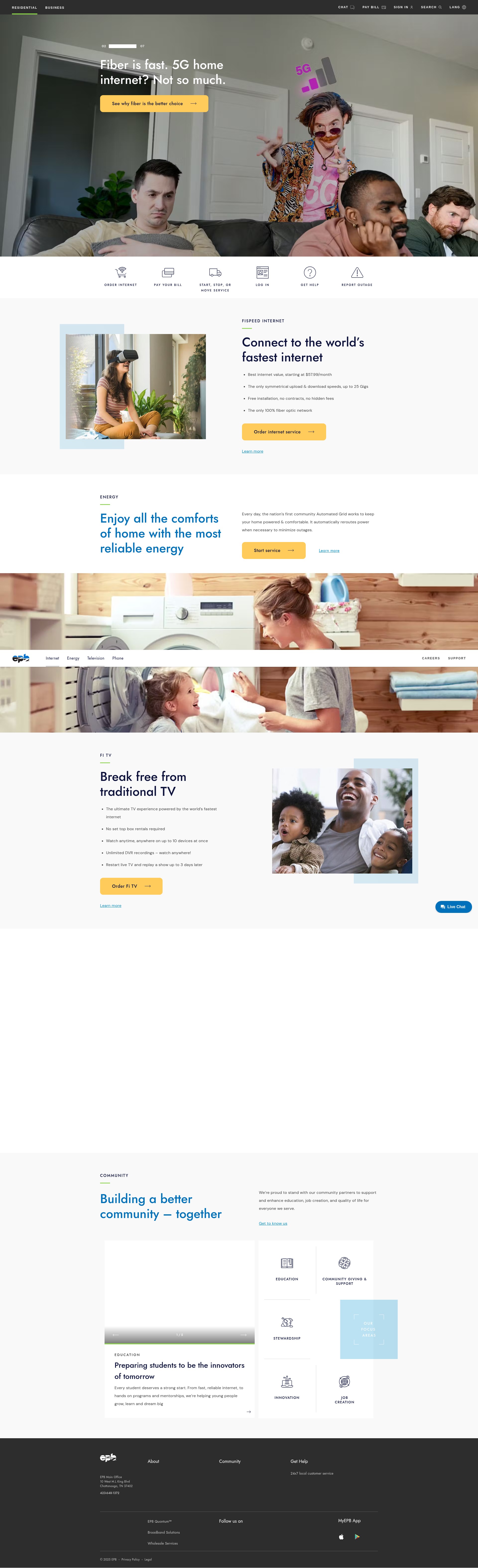 Screenshot of epb.com