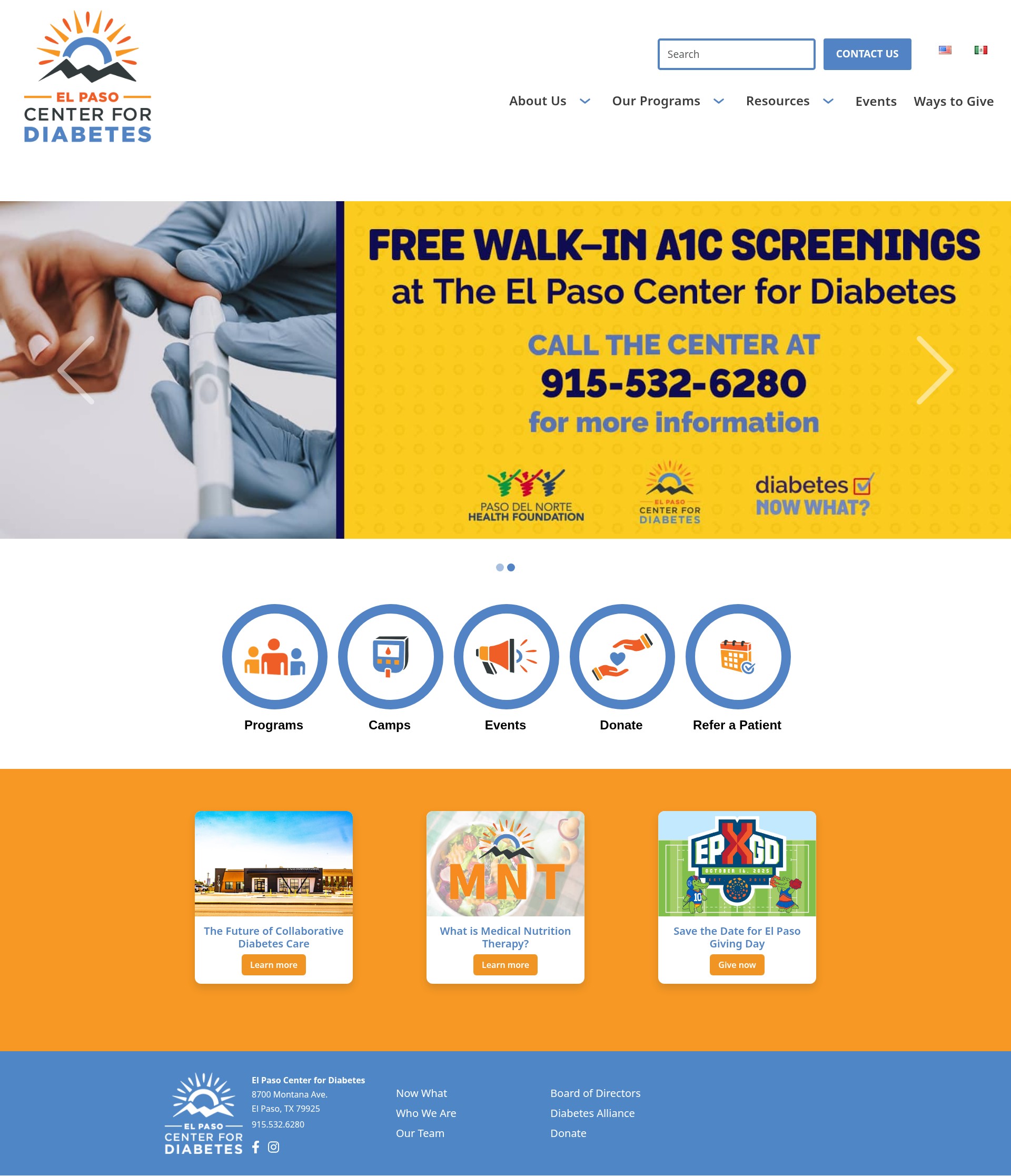 Screenshot of epdiabetes.org