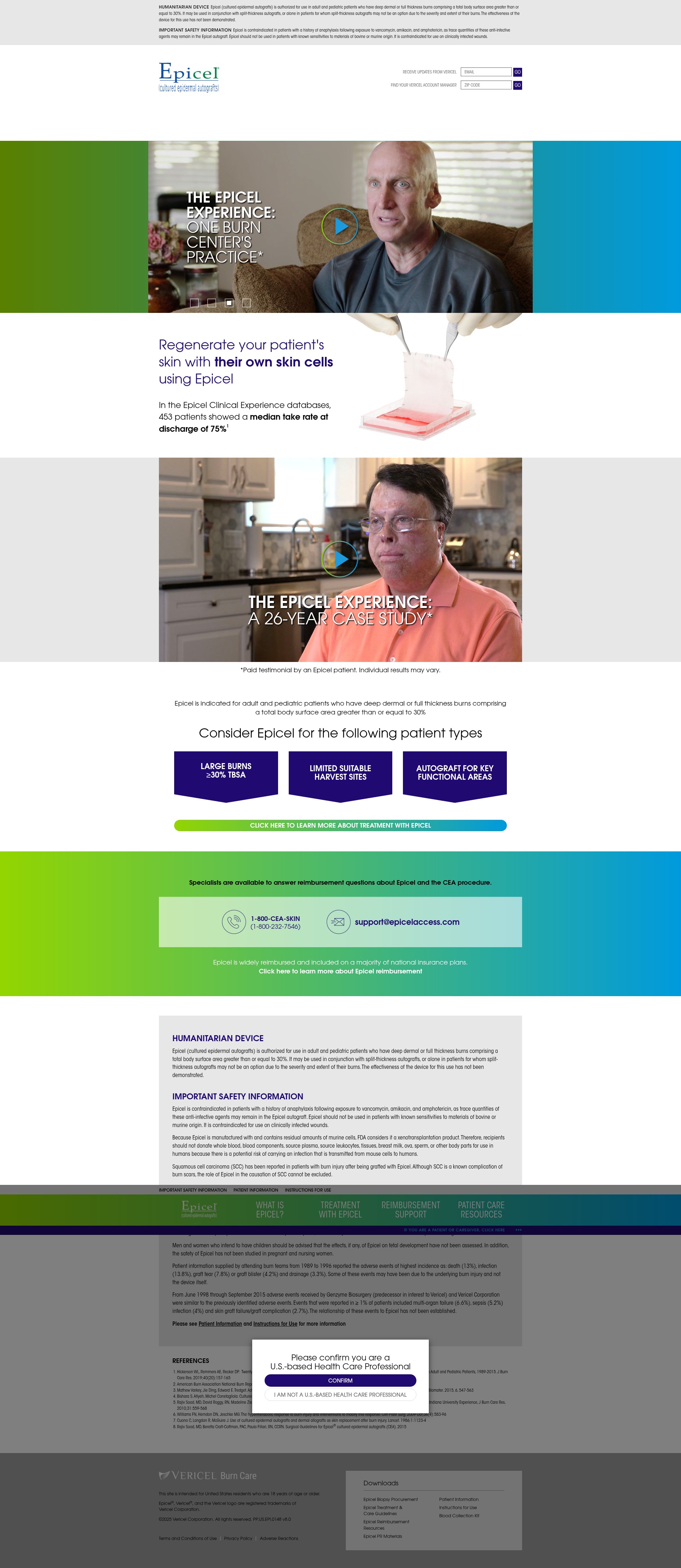 Screenshot of epicel.com