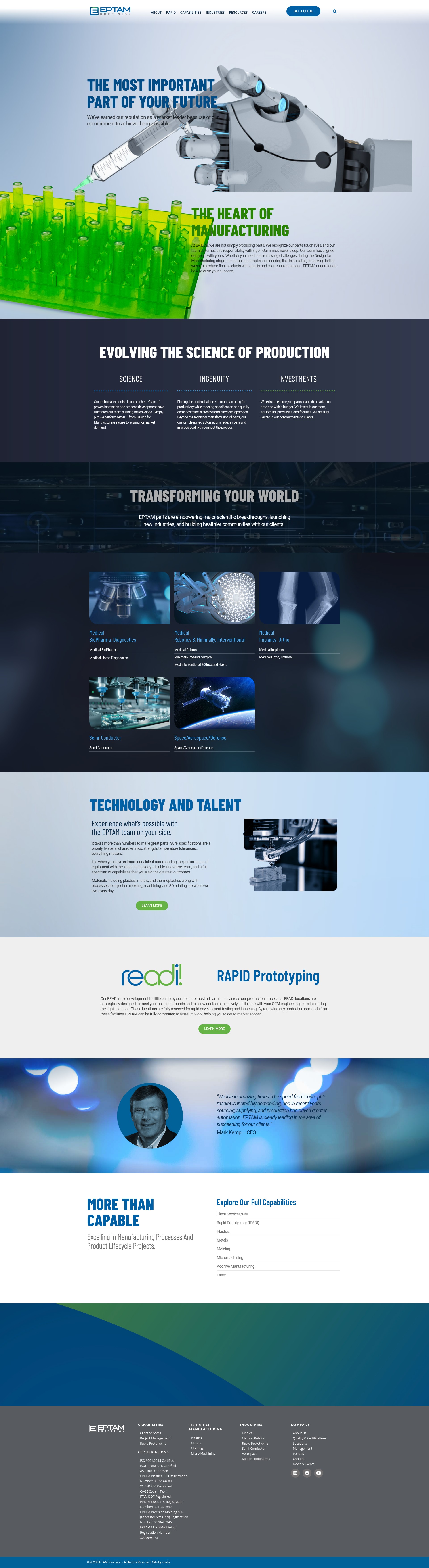 Screenshot of eptam.com