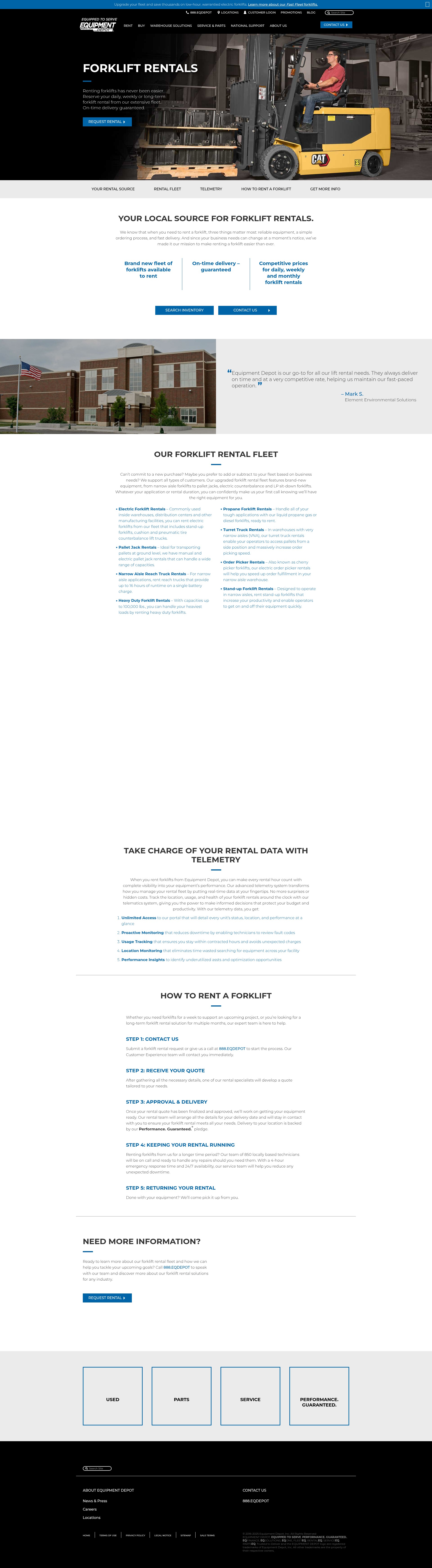 Screenshot of eqdepot.com