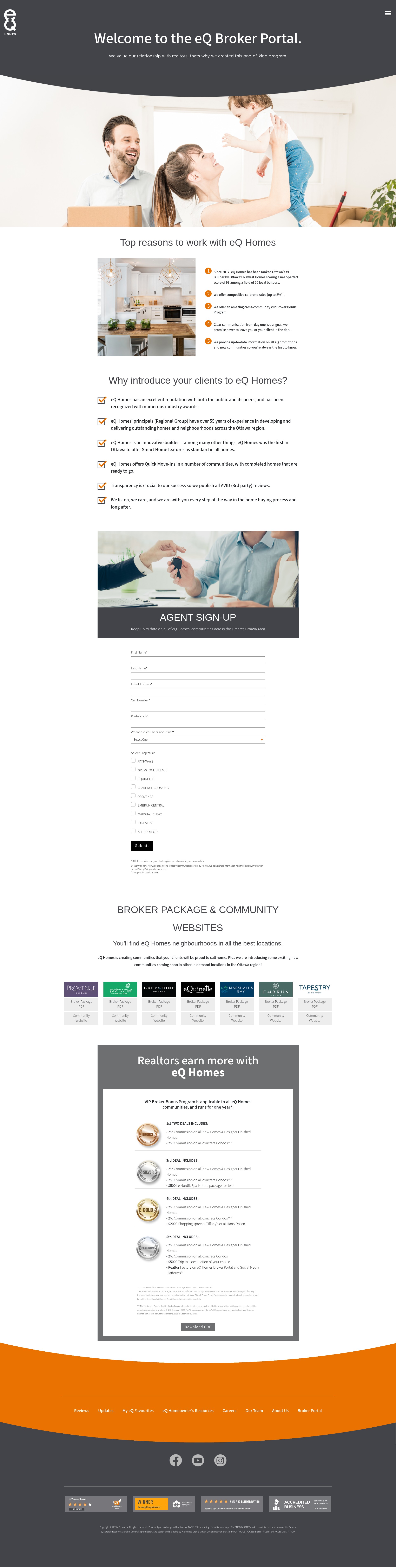 Screenshot of eqhomes.ca