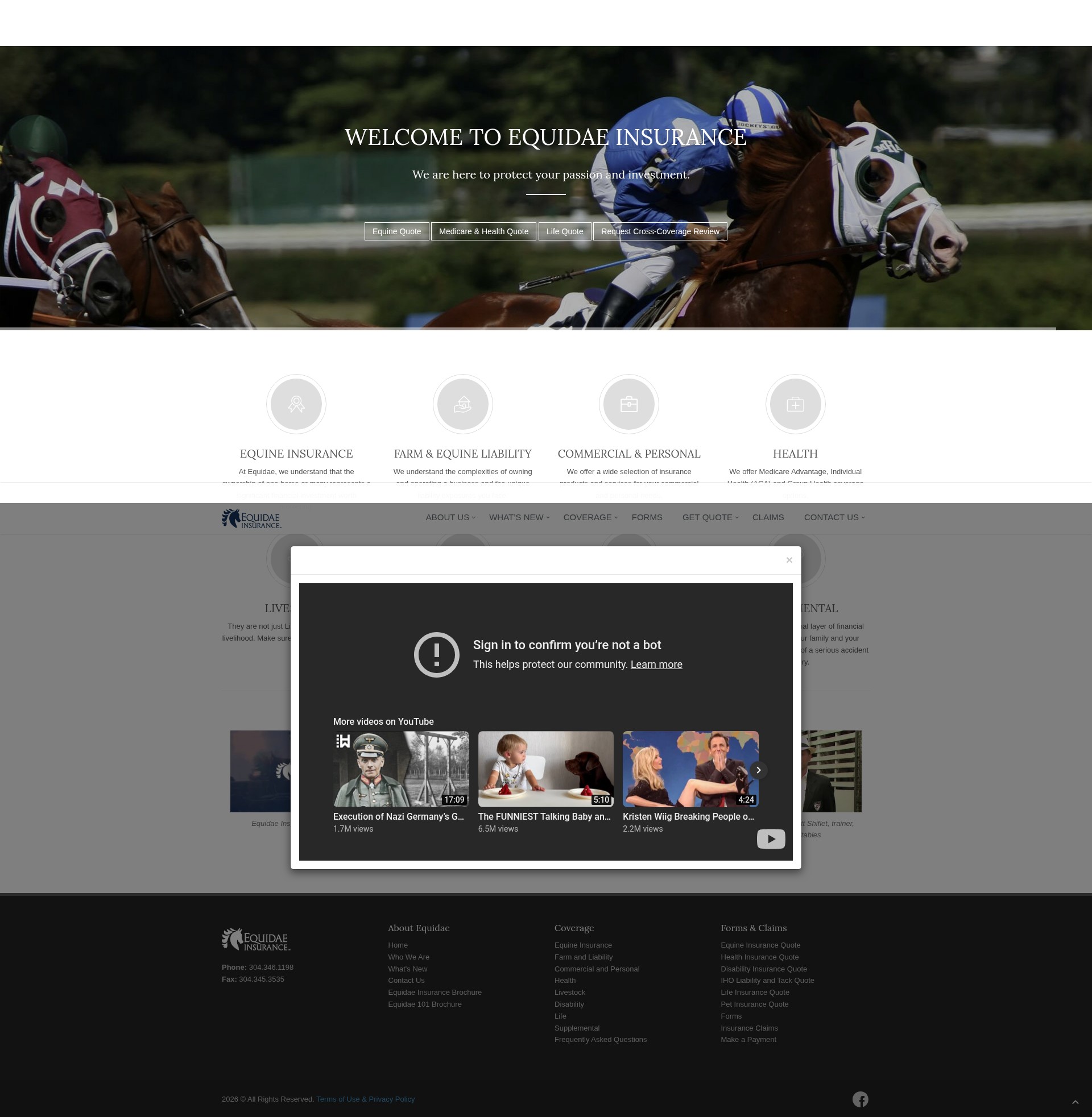 Screenshot of equidaeinsurance.com