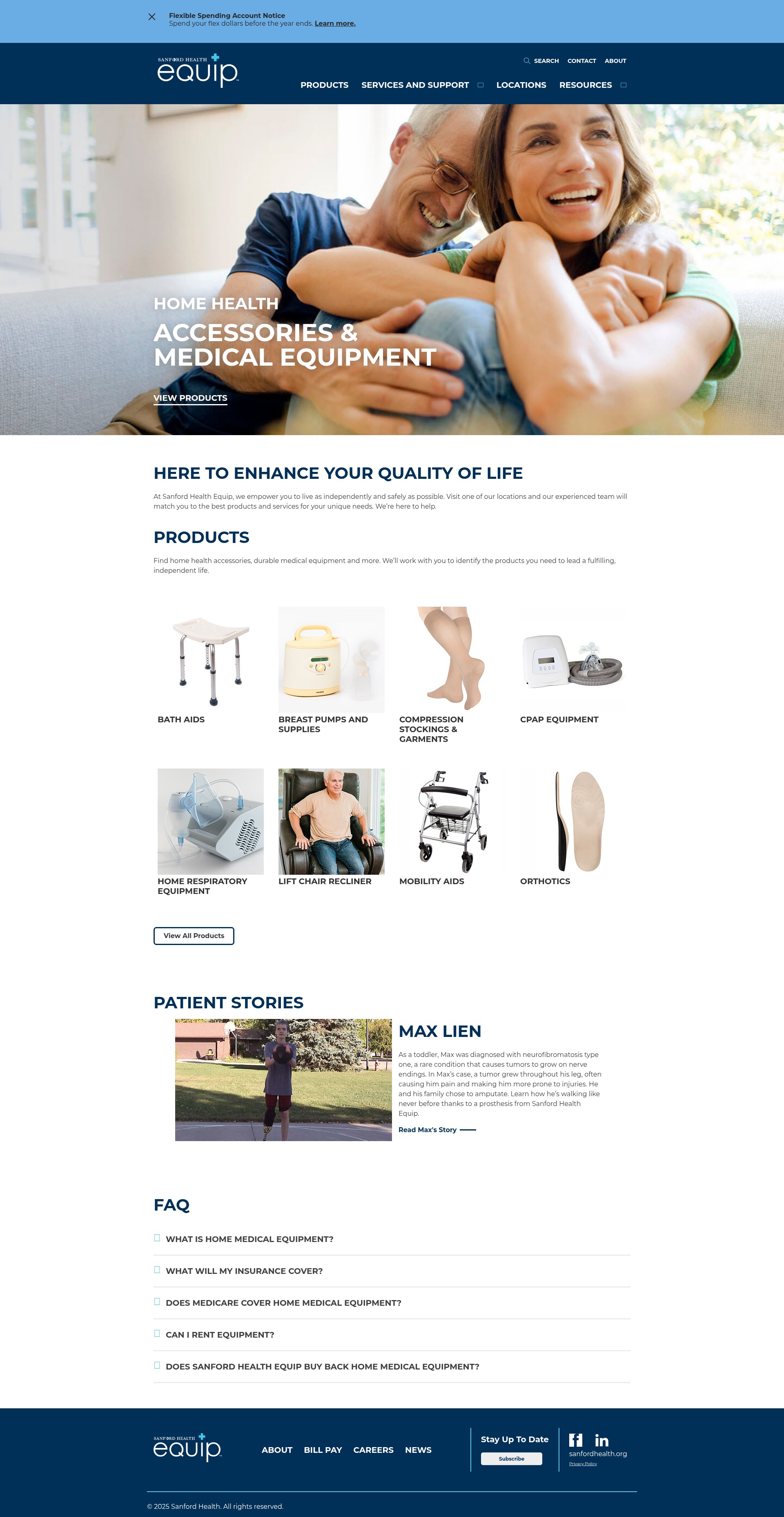 Screenshot of equip.sanfordhealth.org