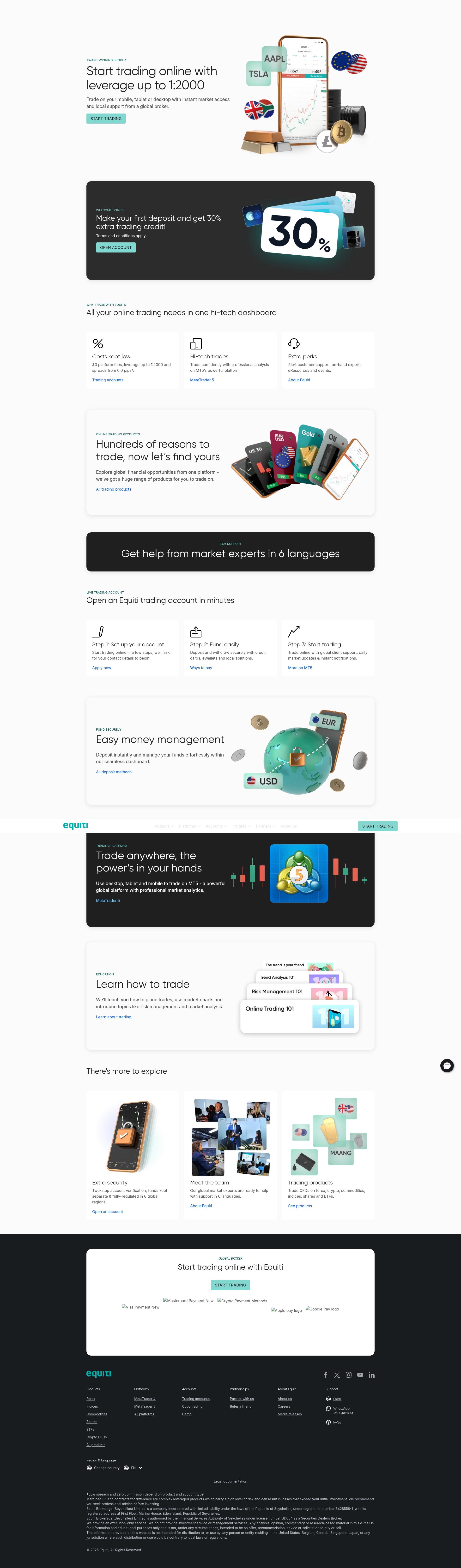 Screenshot of equiti.com