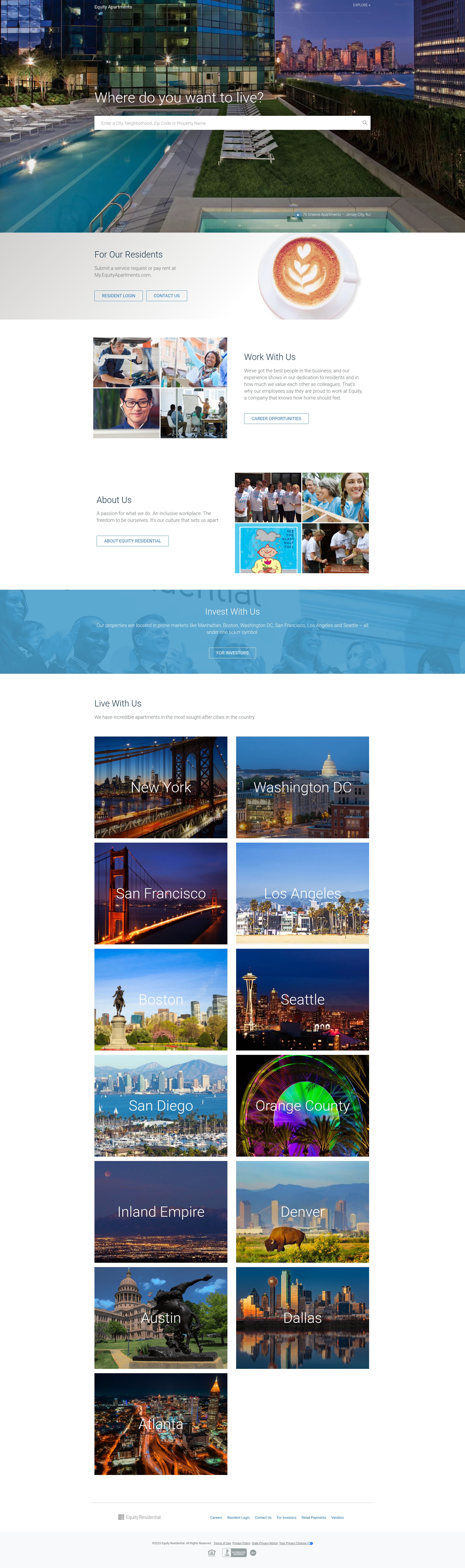 Screenshot of equityapartments.com