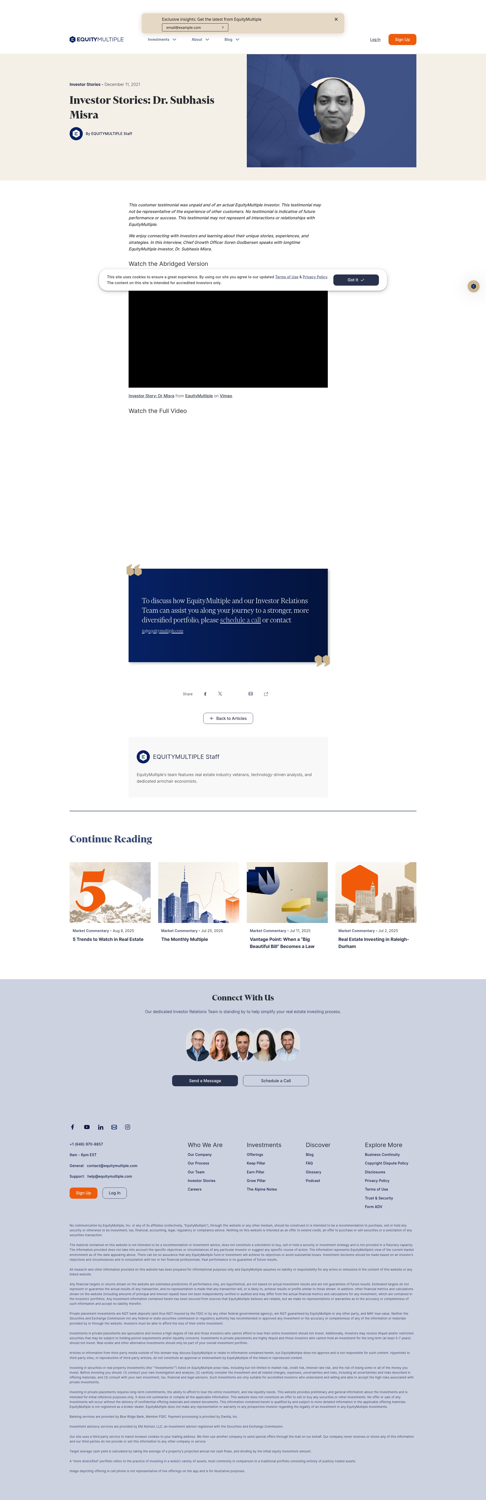 Screenshot of equitymultiple.com