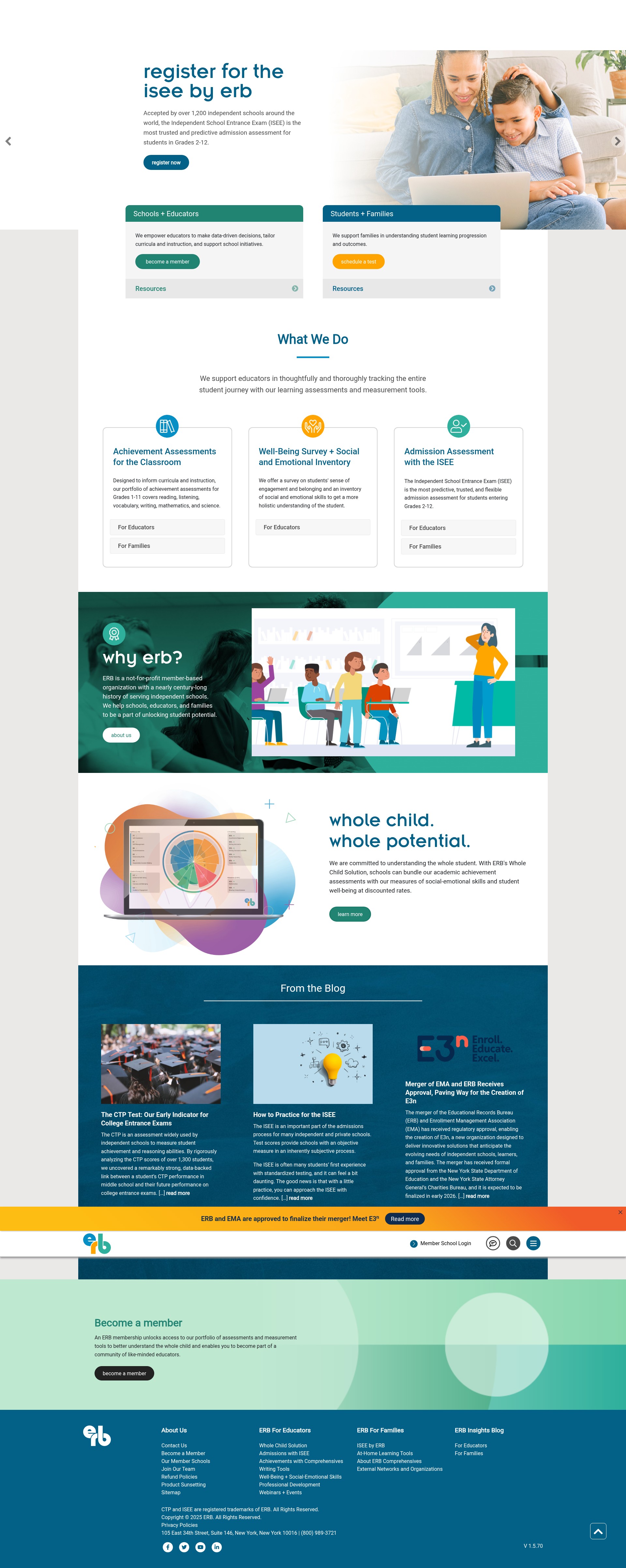 Screenshot of erblearn.org
