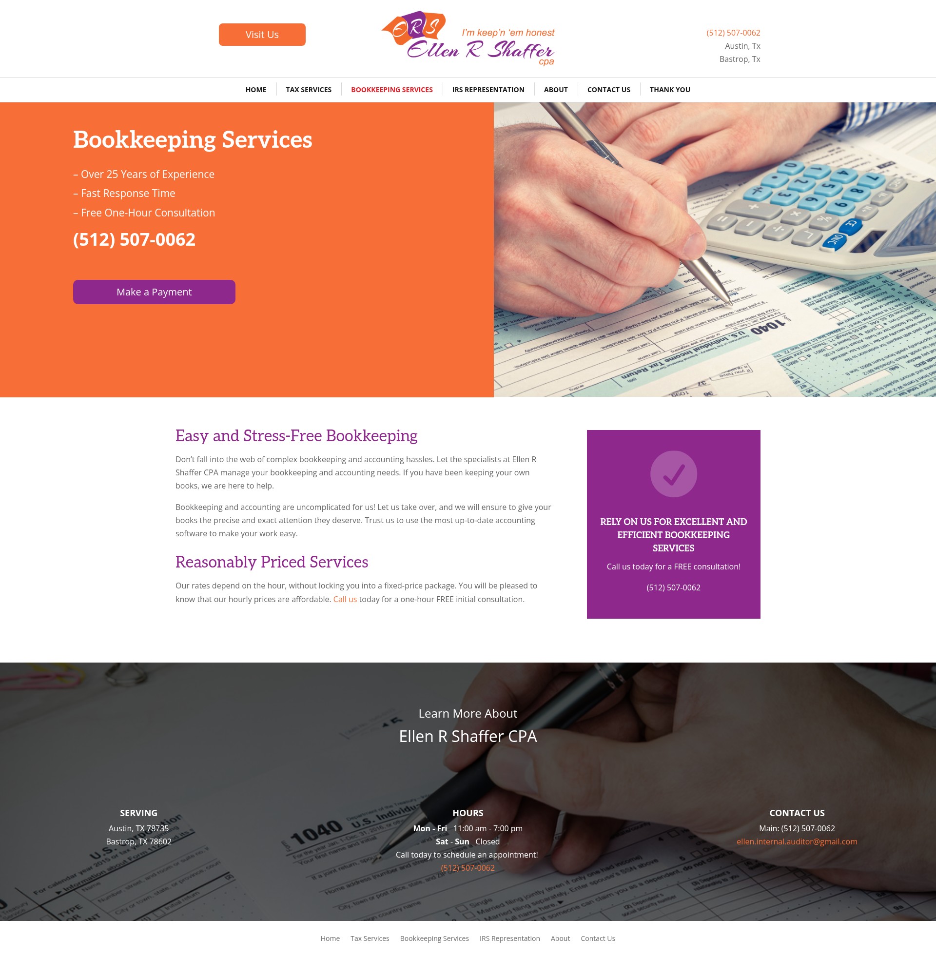 Screenshot of erscpaaustin.com