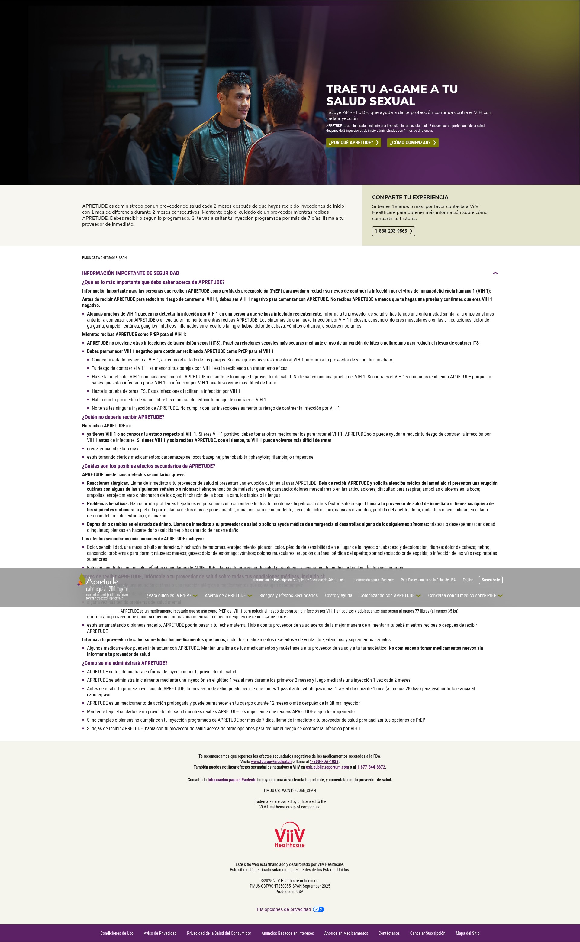Screenshot of es.apretude.com