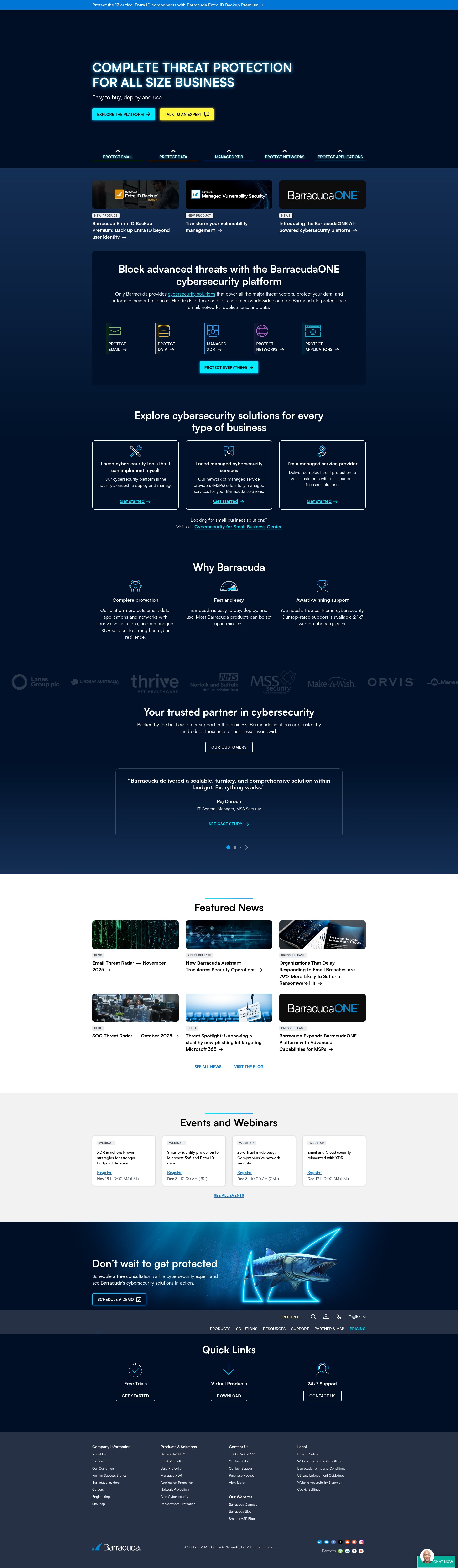 Screenshot of es.barracuda.com