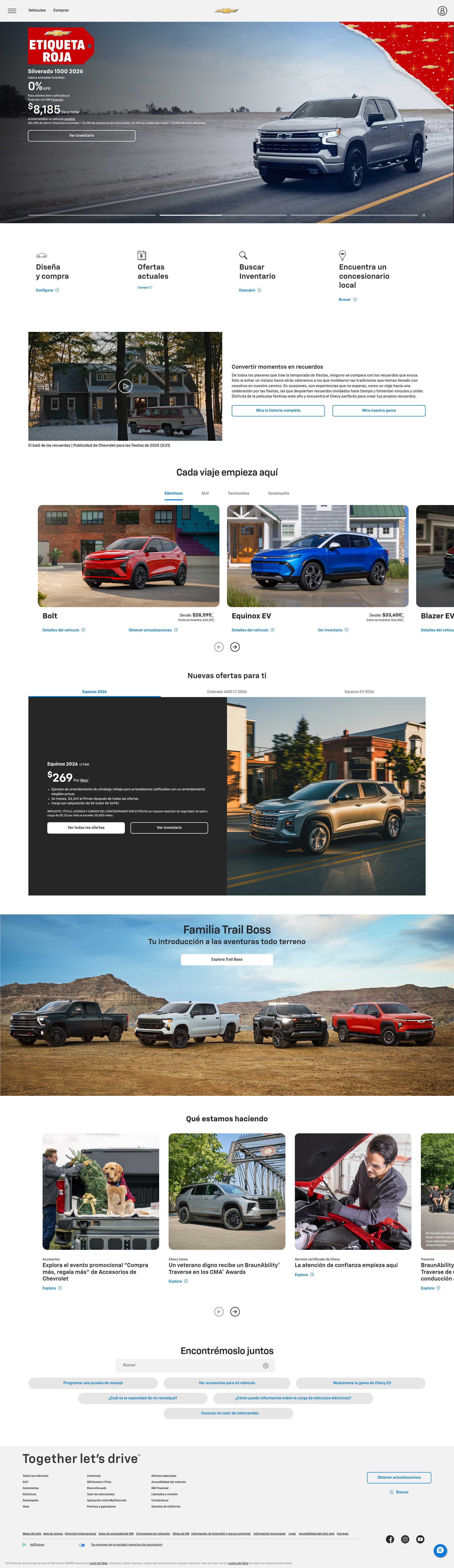 Screenshot of es.chevrolet.com