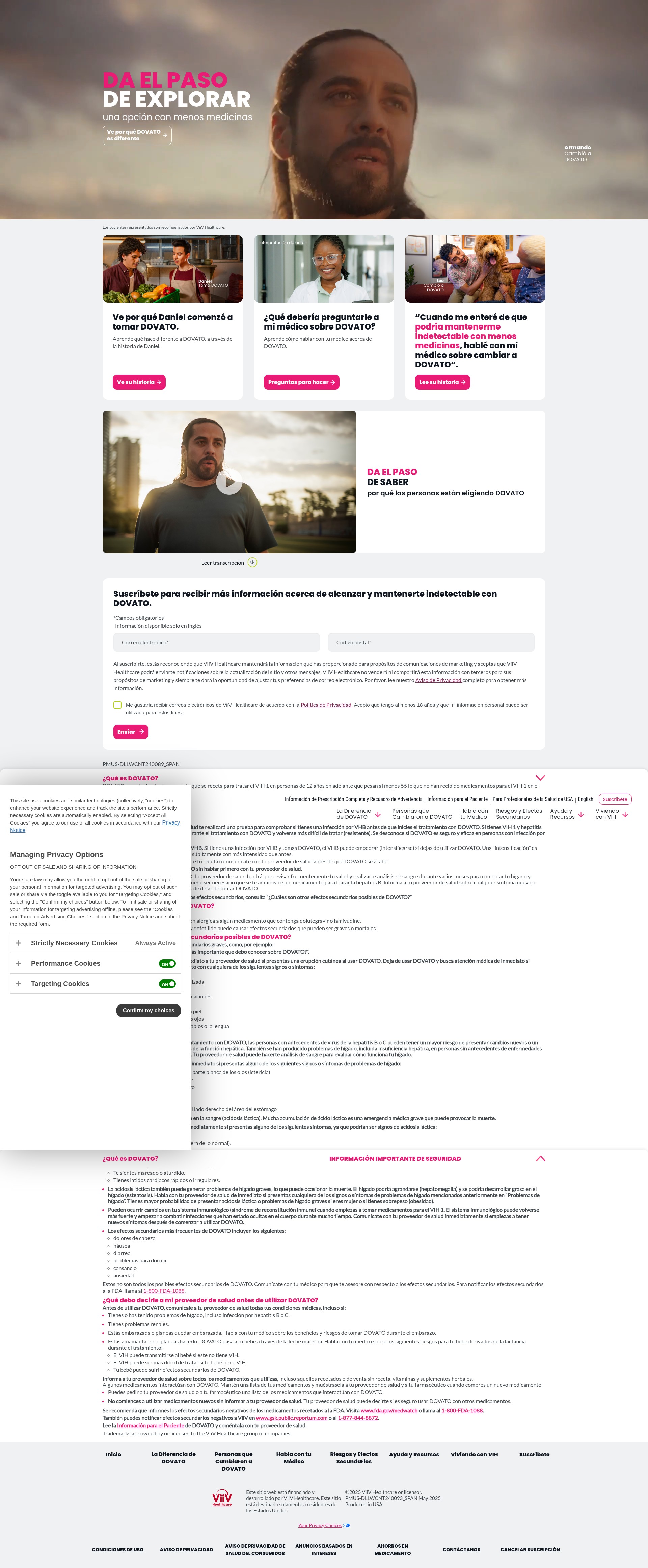 Screenshot of es.dovato.com