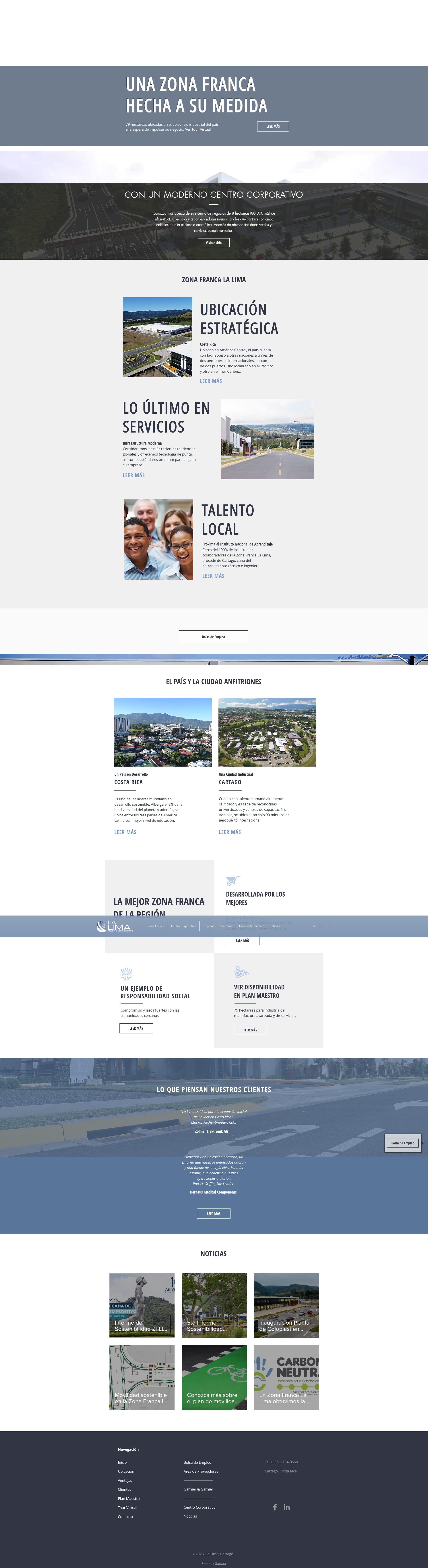 Screenshot of es.lalimafreezone.com