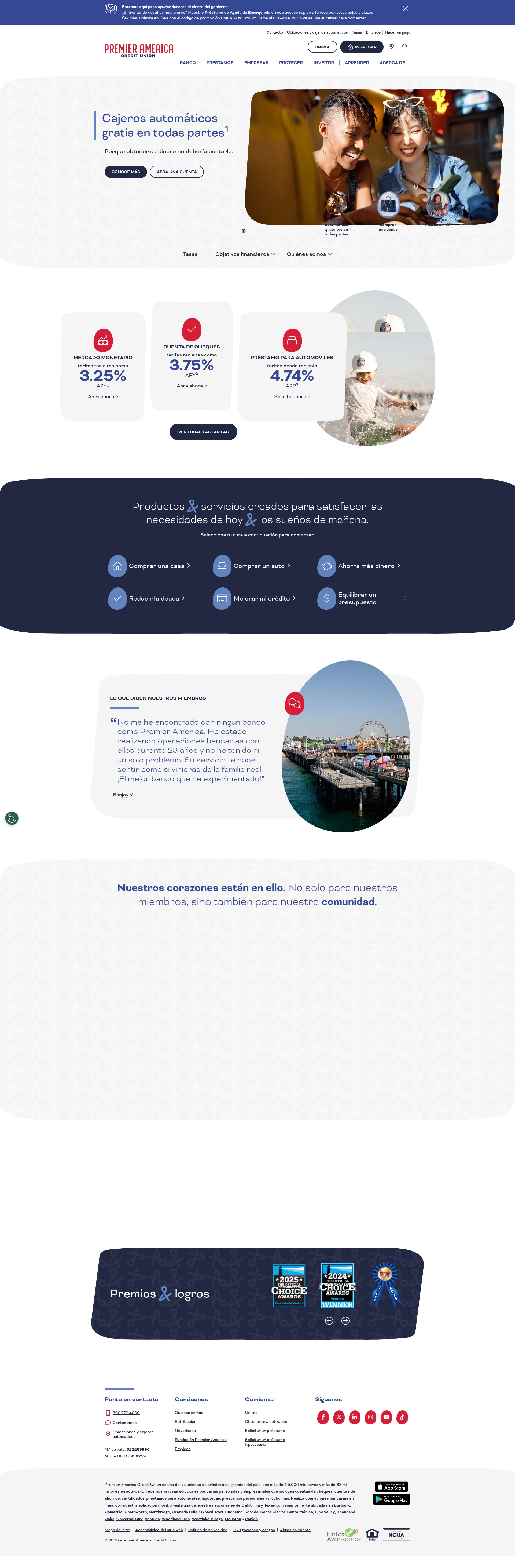 Screenshot of es.premieramerica.com