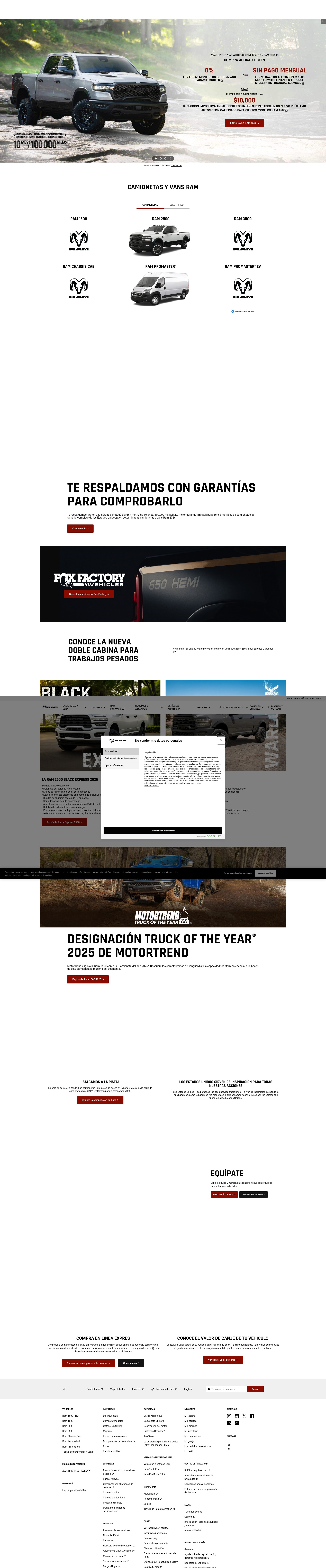 Screenshot of es.ramtrucks.com