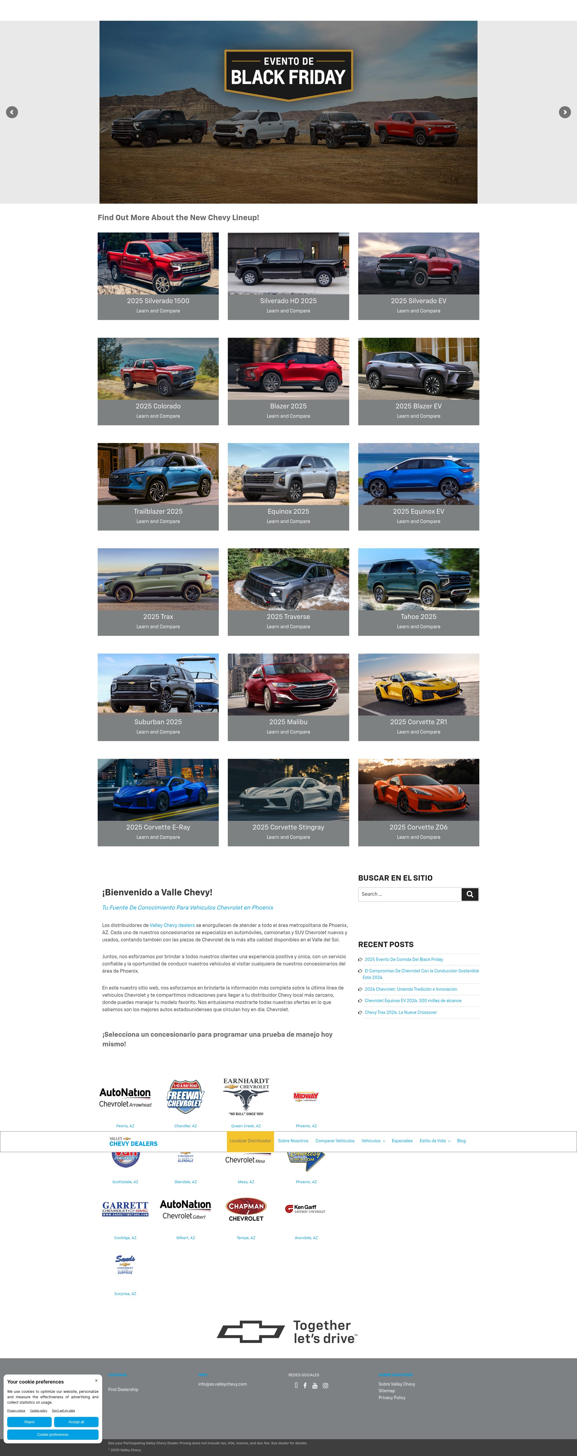 Screenshot of es.valleychevy.com