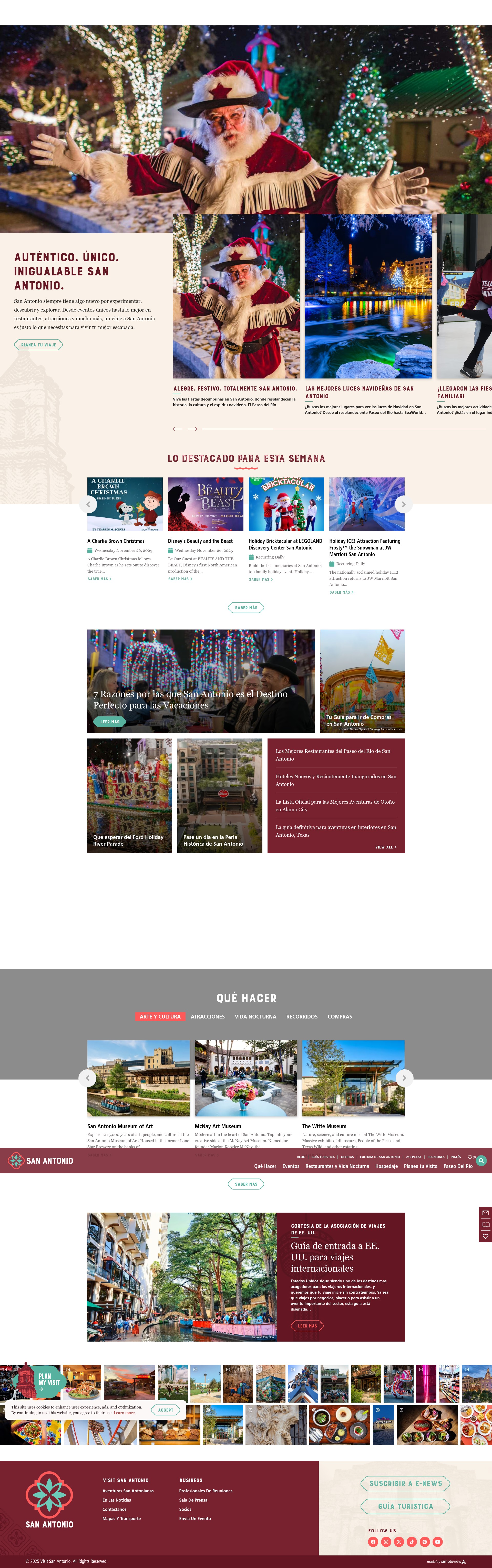 Screenshot of es.visitsanantonio.com