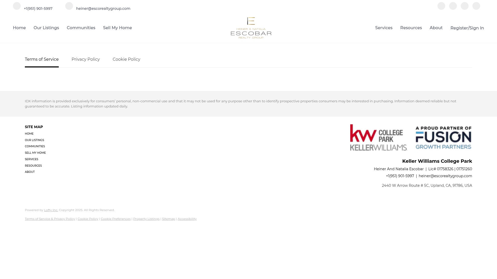 Screenshot of escobarrealtyservices.com
