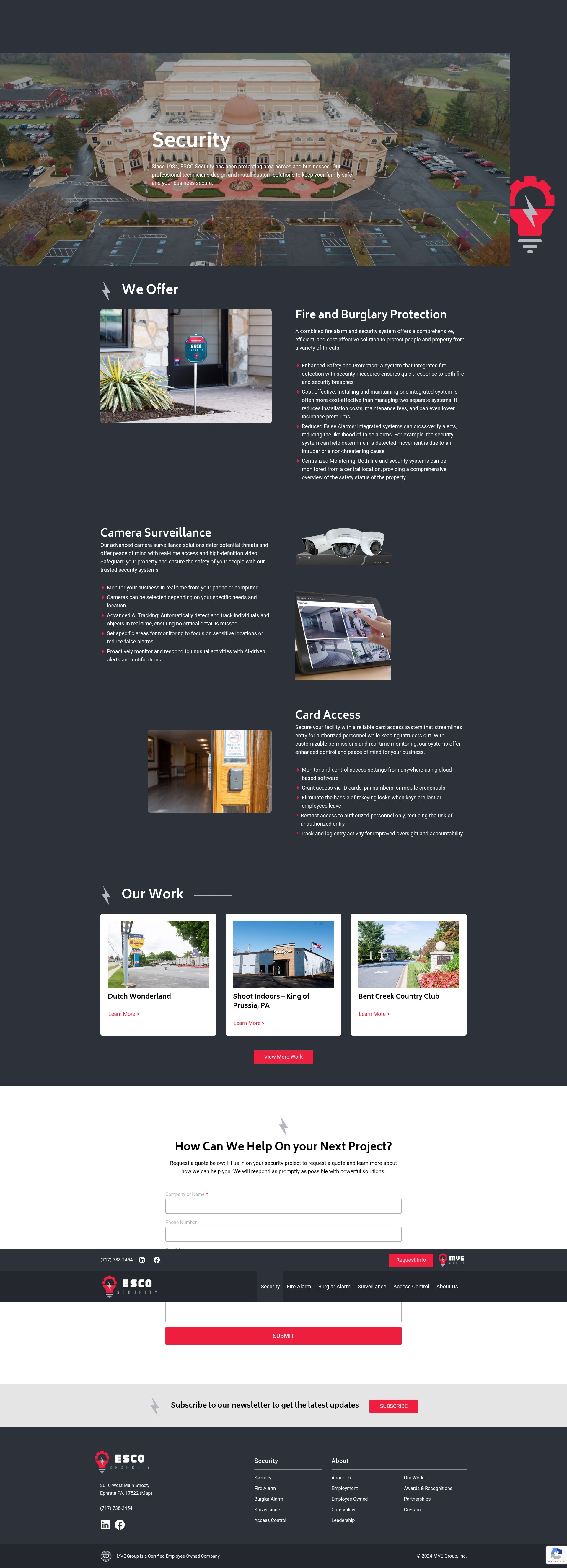 Screenshot of escosecurity.com