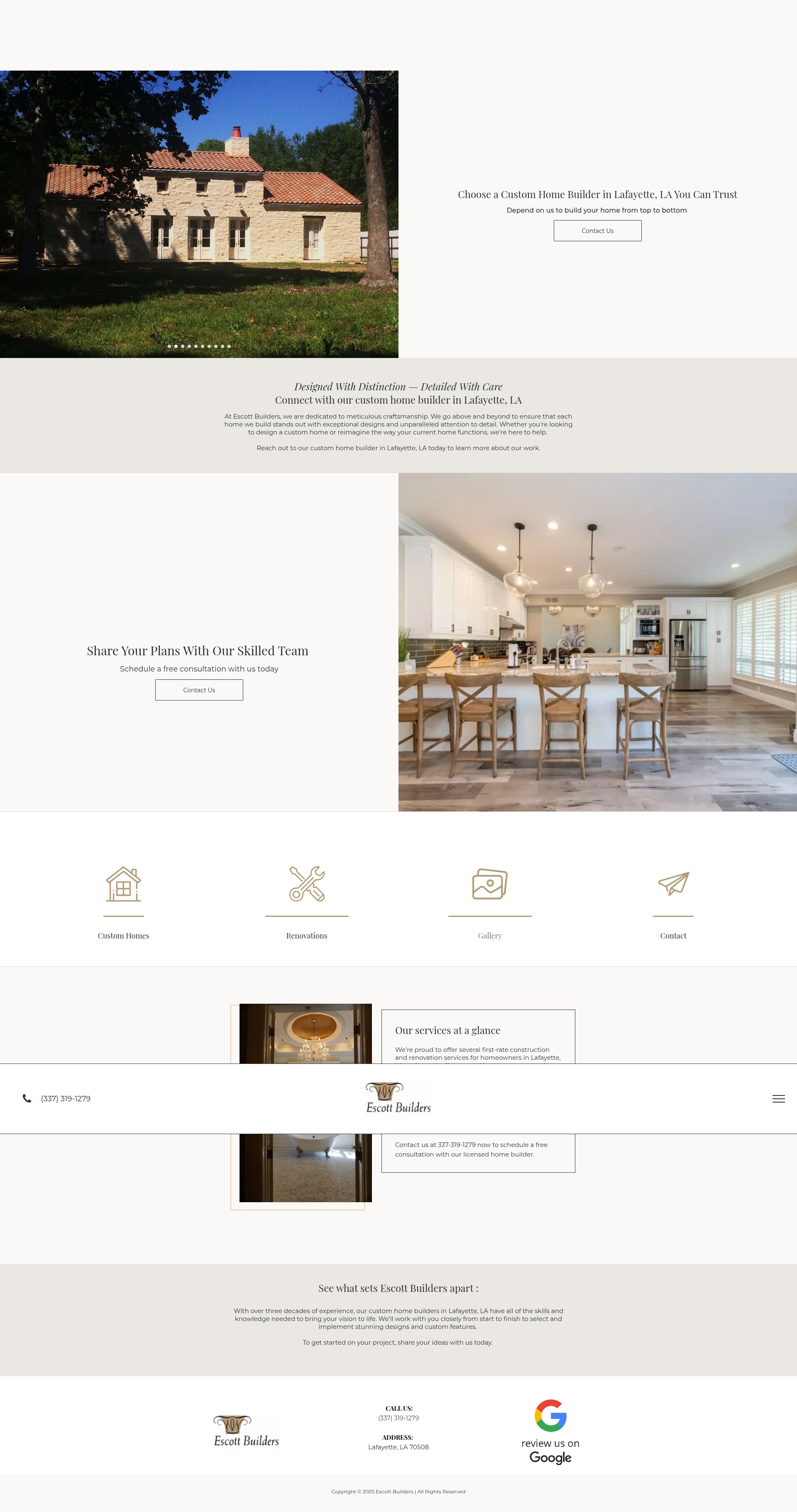 Screenshot of escottbuilders.com