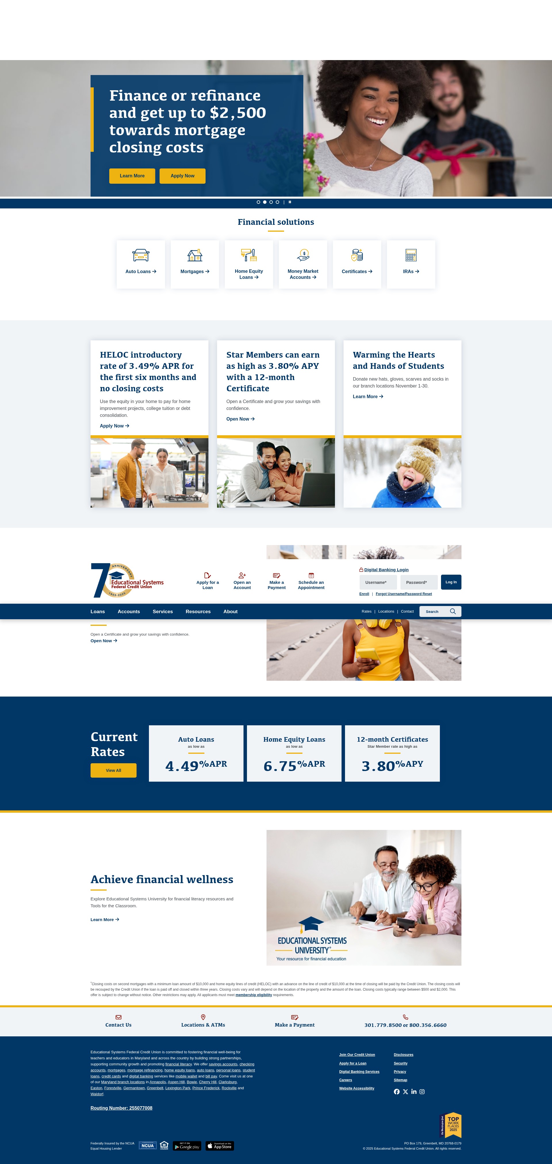 Screenshot of esfcu.org